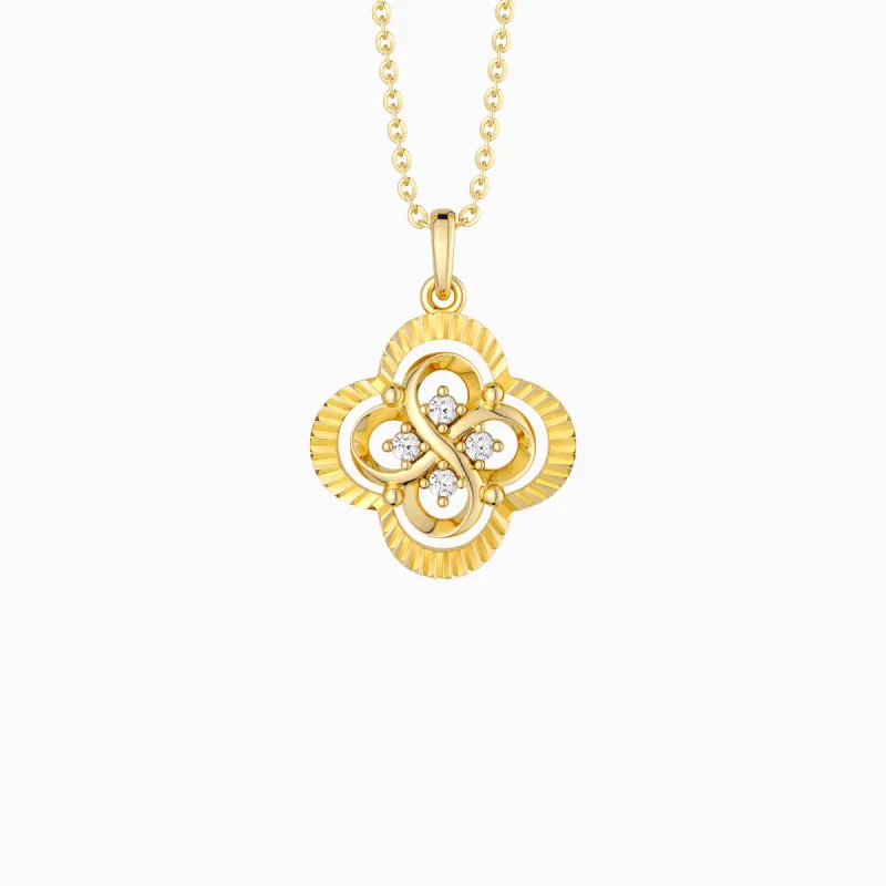 Infinite Clover Charm Pendant Necklace sold by Vanimy Jewelry