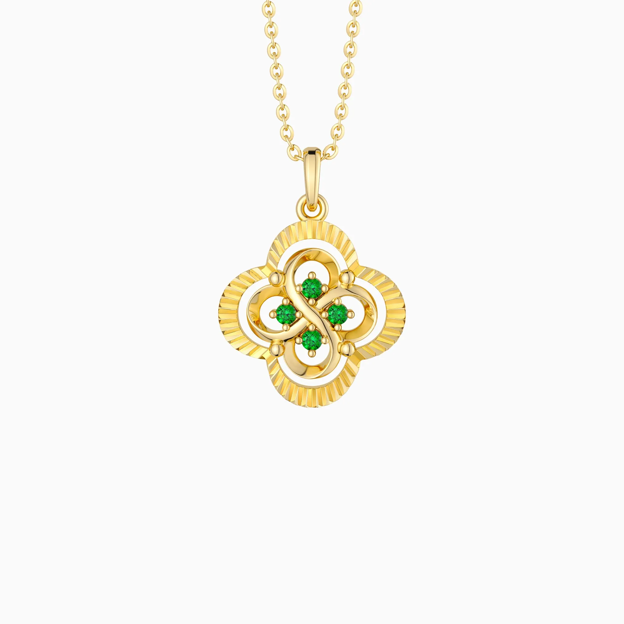 Infinite Clover Charm Pendant Necklace sold by Vanimy Jewelry product image thumbnail 5