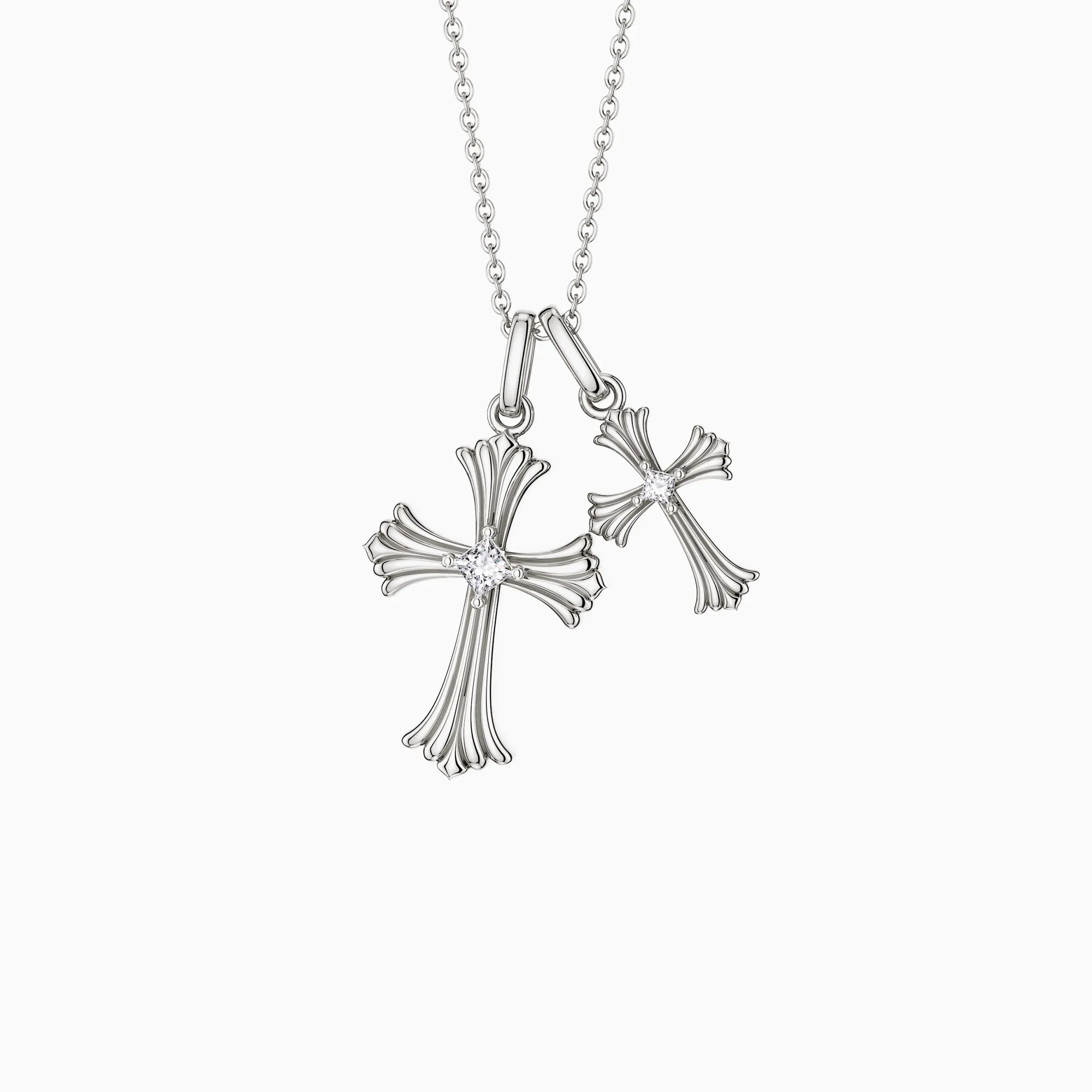Modern Gothic Cross Duo Pendant Necklace sold by Vanimy Jewelry product image thumbnail 5
