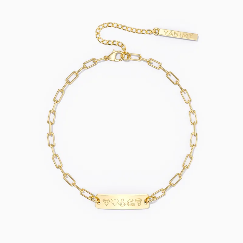 Love's Anchor Emoji Bracelet sold by Vanimy Jewelry