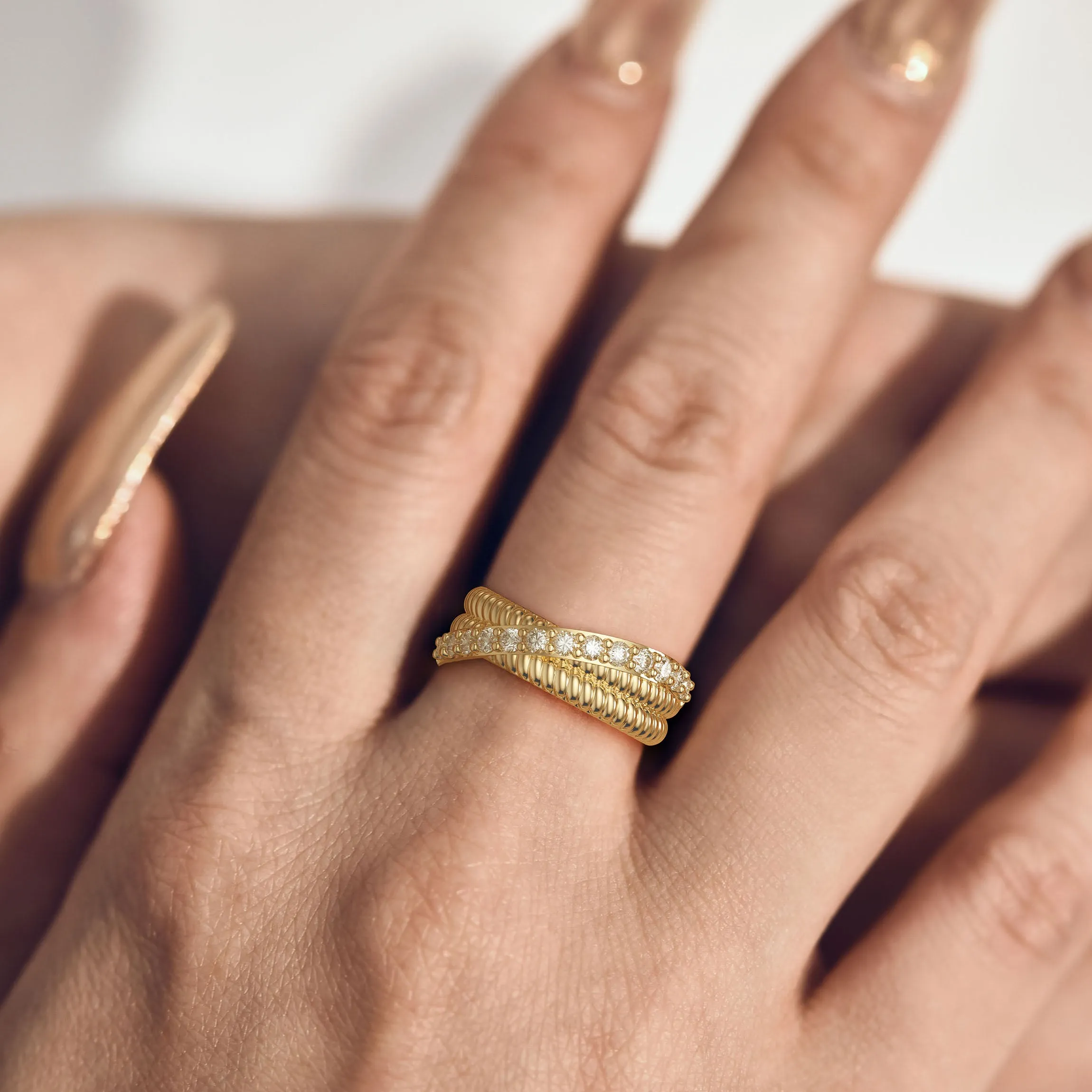 Sterling Silver Double Band Knot Ring sold by Vanimy Jewelry product image thumbnail 5