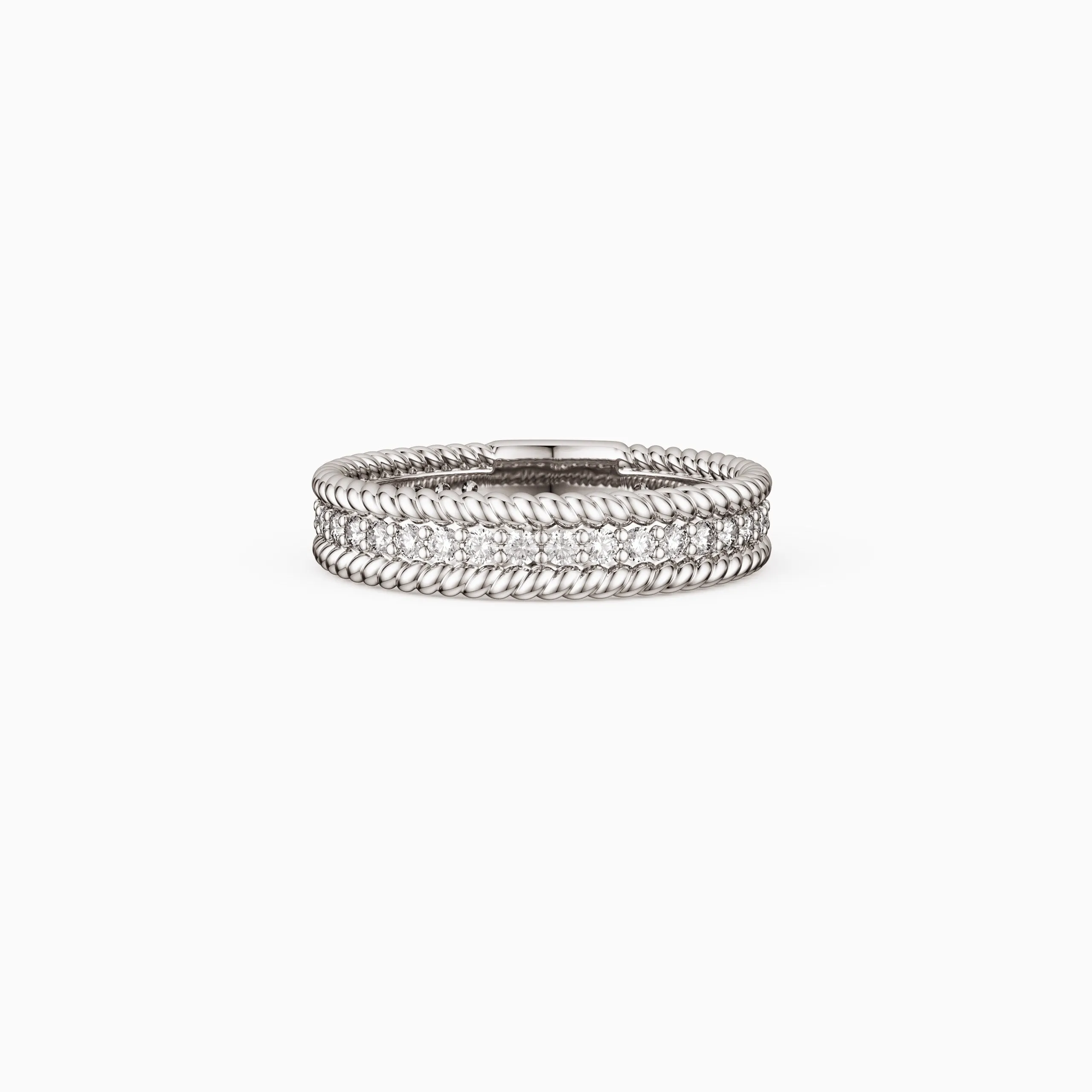 Rope Two-row Pavè Ring sold by Vanimy Jewelry product image thumbnail 5