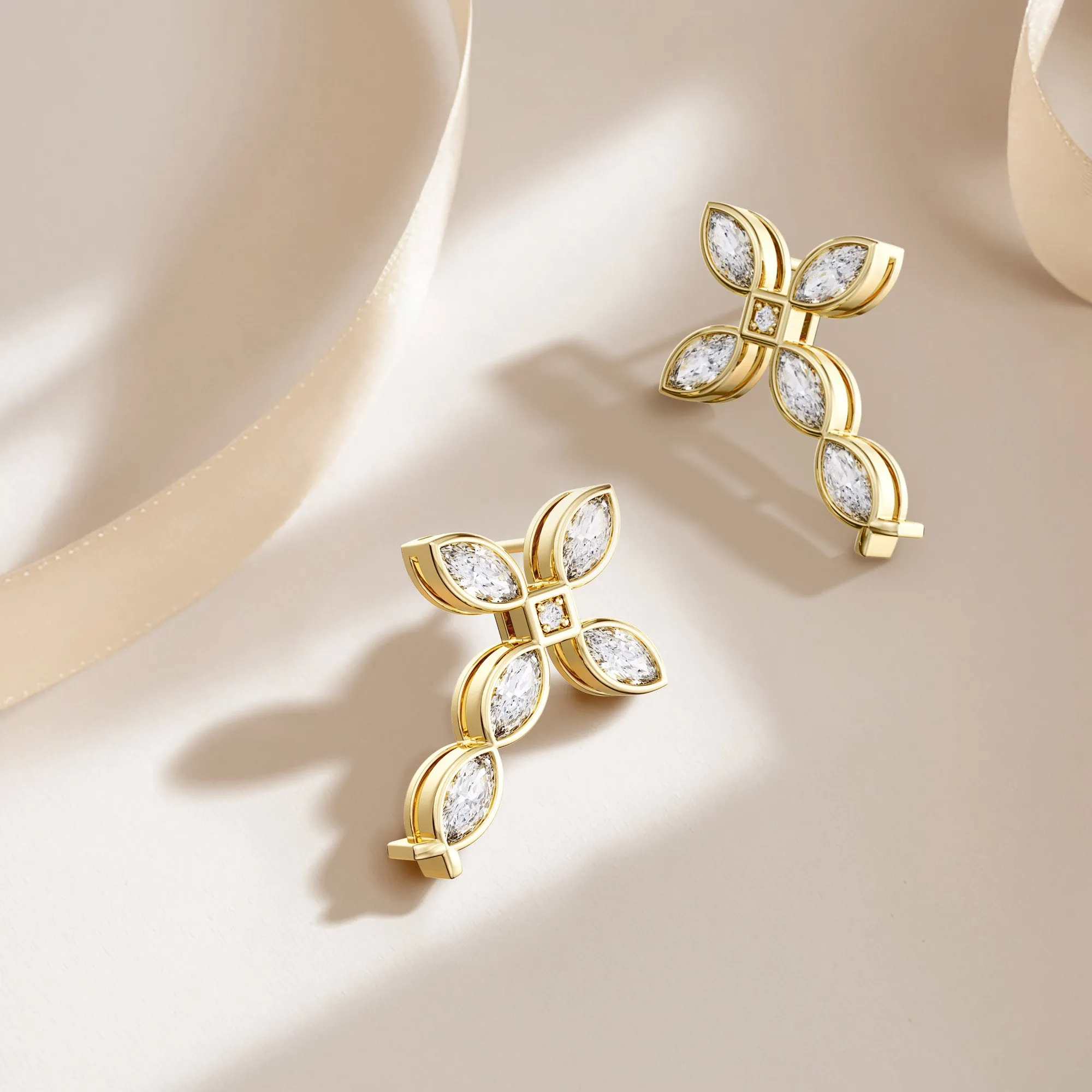 Sacred Jesus Fish Cross Earrings sold by Vanimy Jewelry product image thumbnail 3