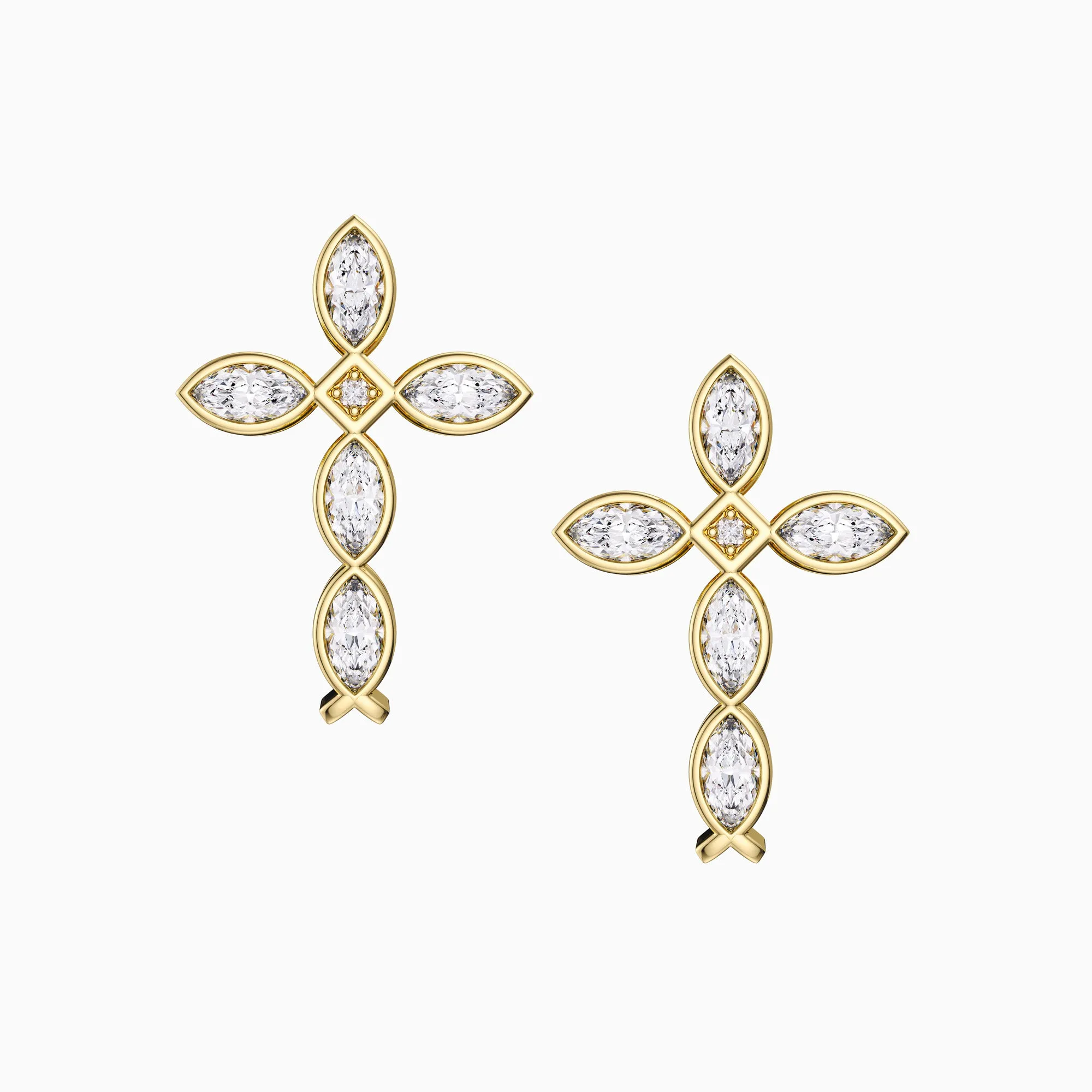 Sacred Jesus Fish Cross Earrings sold by Vanimy Jewelry