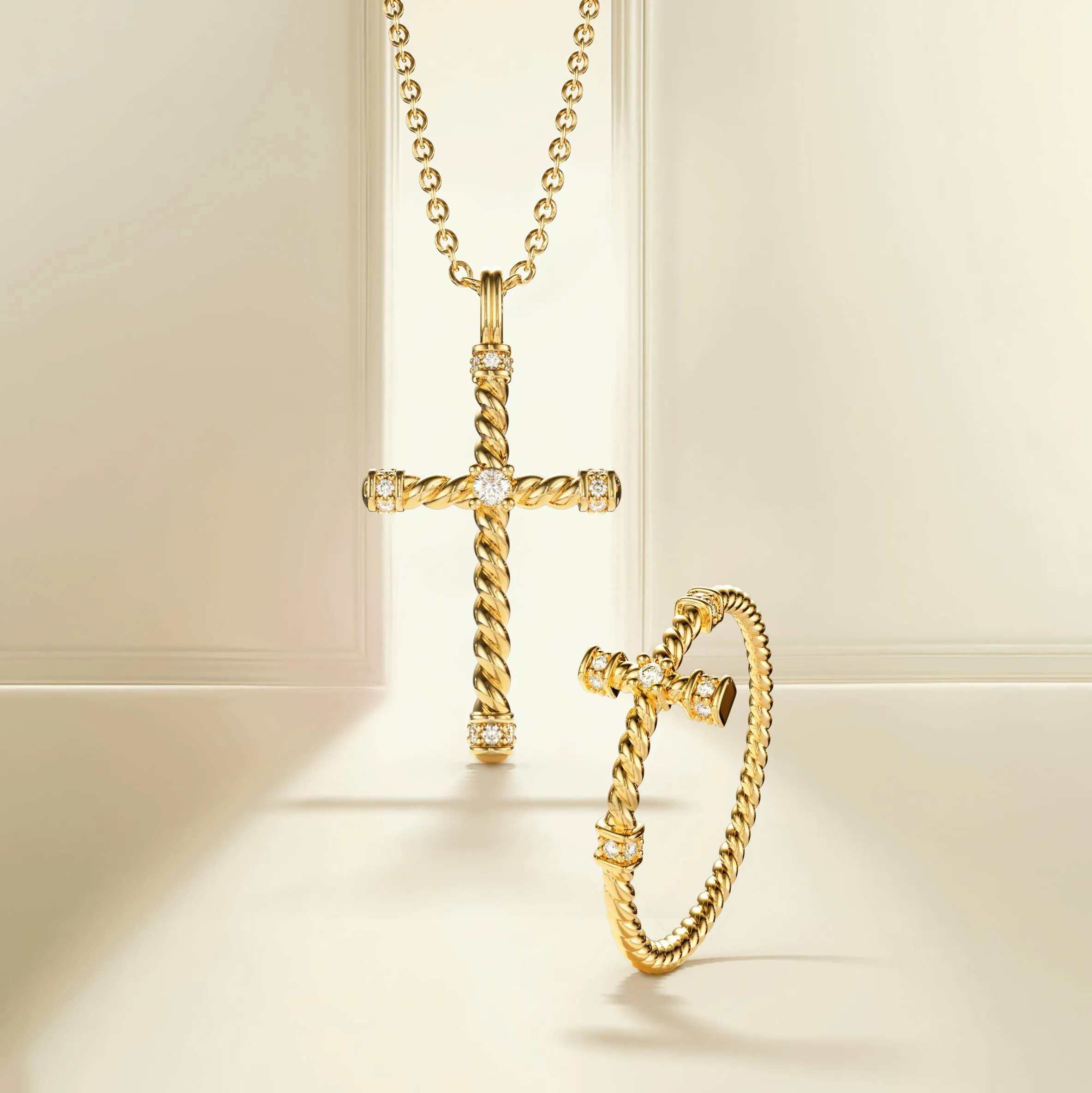 Zircon Cross Necklace sold by Vanimy Jewelry product image thumbnail 4