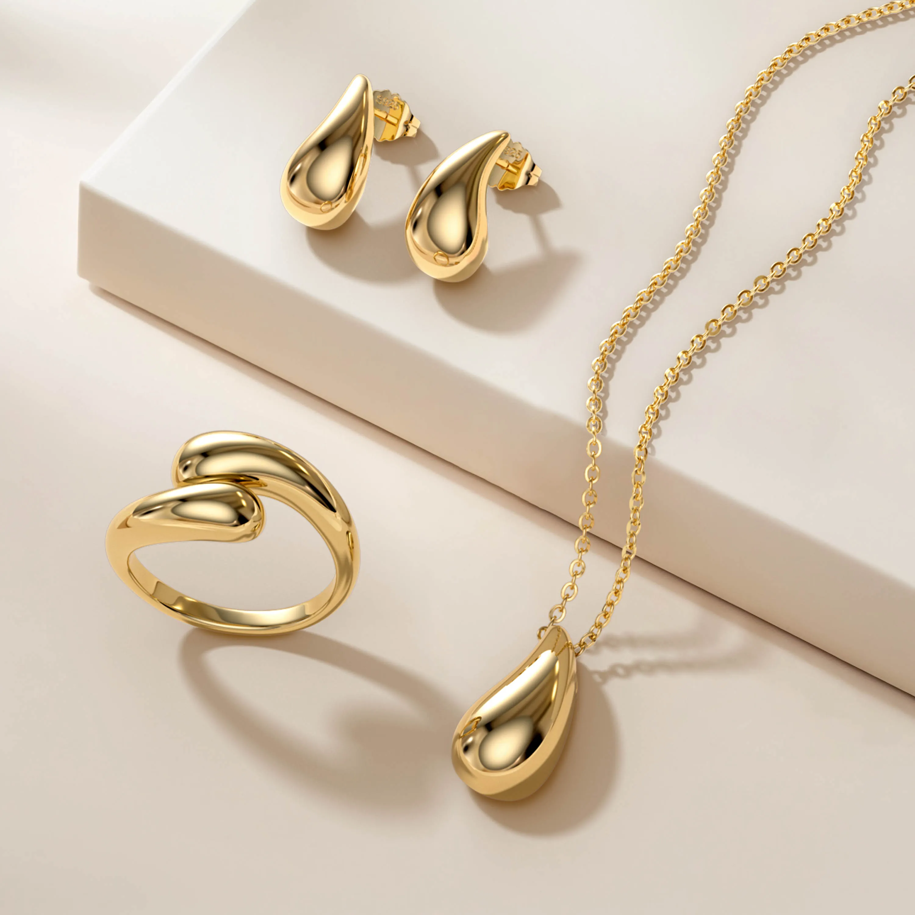 Raindrop Stud Earrings sold by Vanimy Jewelry product image thumbnail 3