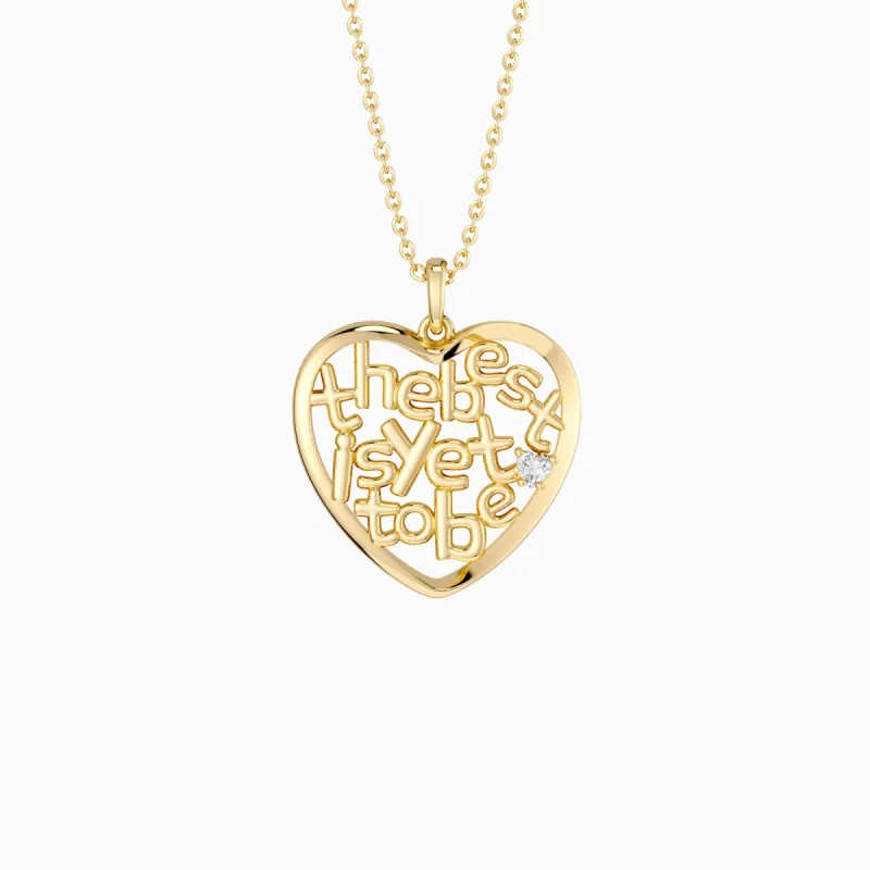 'The Best Is Yet To Be' Infinite Love Heart Pendant Necklace made by Vanimy Jewelry