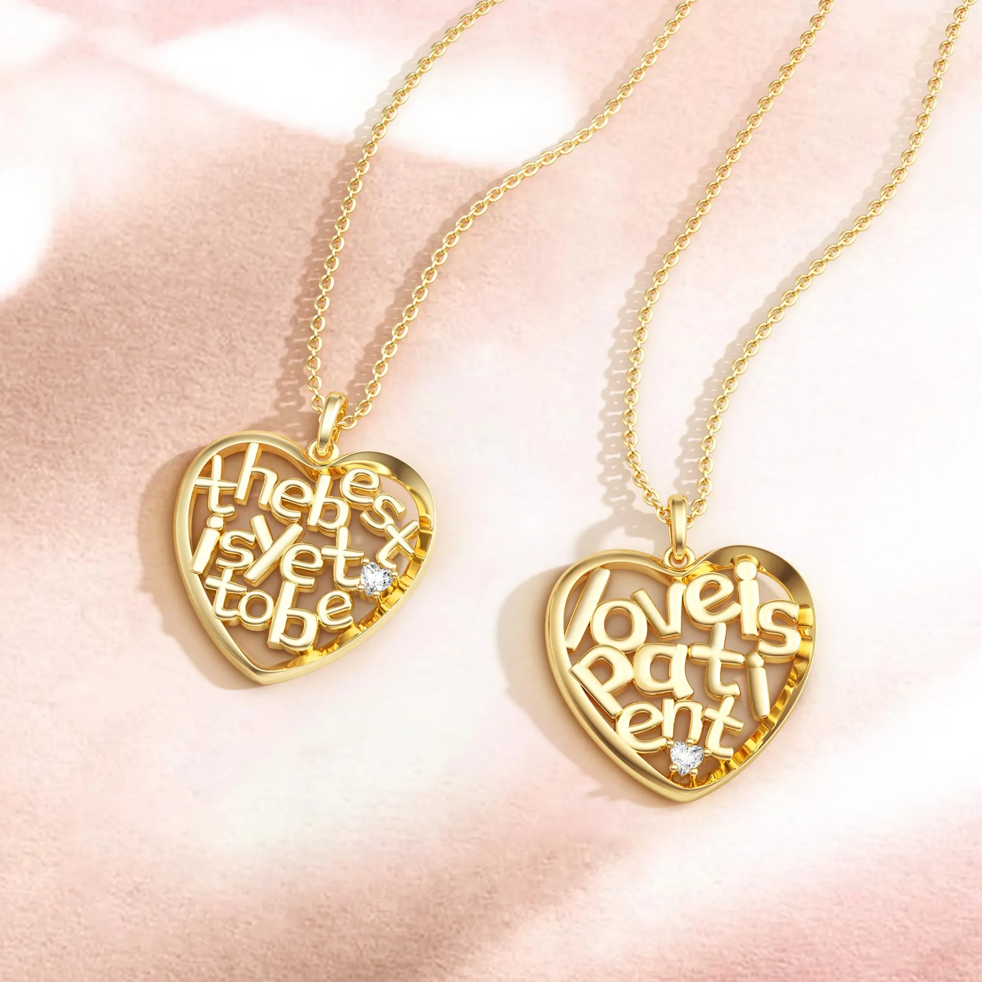 'The Best Is Yet To Be' Infinite Love Heart Pendant Necklace sold by Vanimy Jewelry product image thumbnail 4