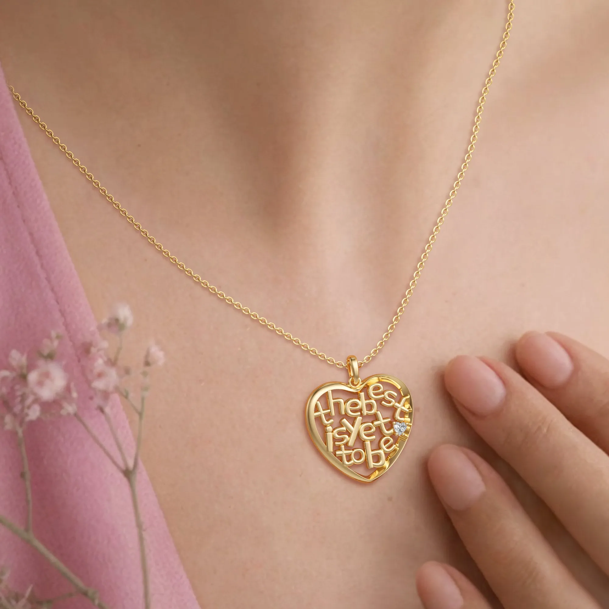 'The Best Is Yet To Be' Infinite Love Heart Pendant Necklace sold by Vanimy Jewelry product image thumbnail 2