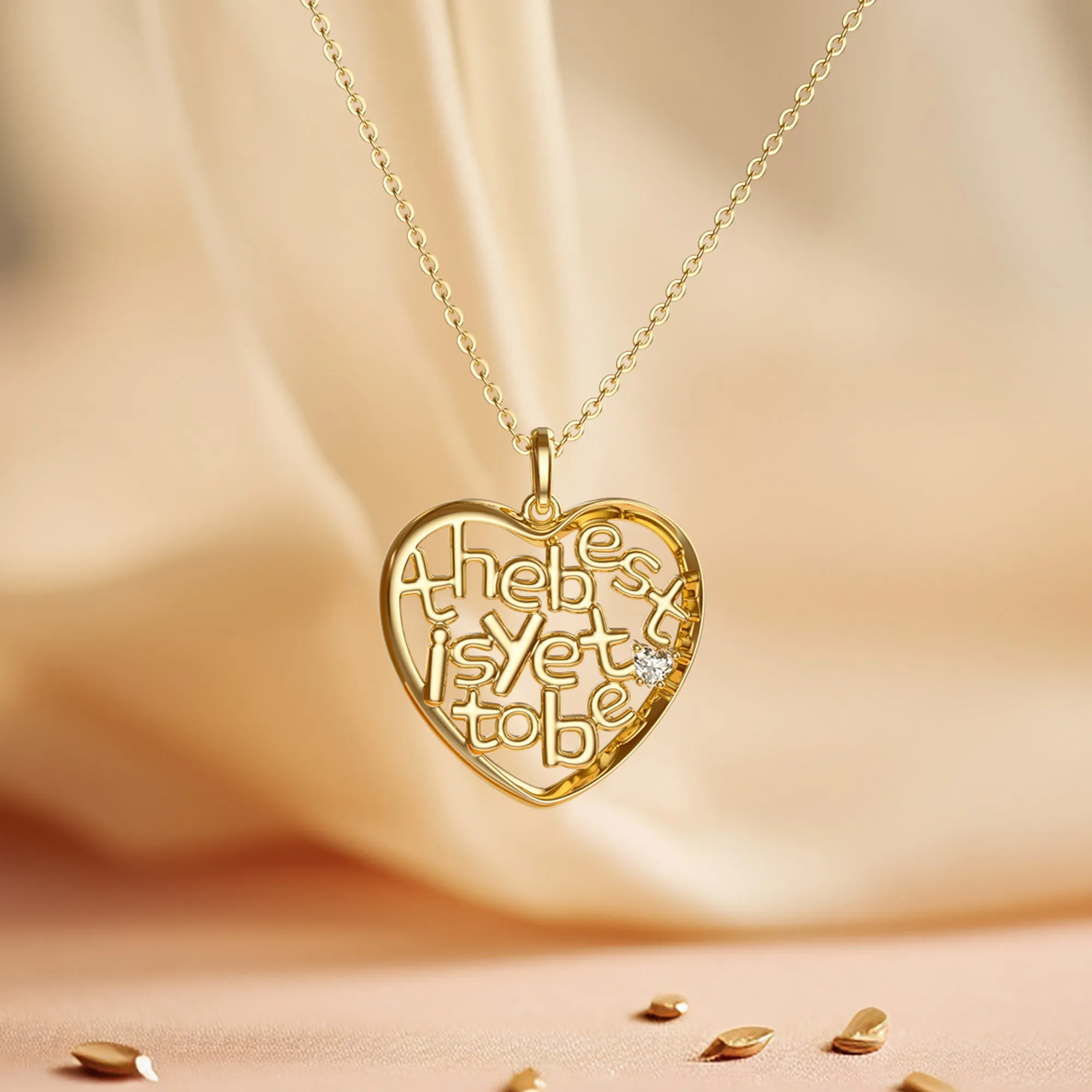 'The Best Is Yet To Be' Infinite Love Heart Pendant Necklace sold by Vanimy Jewelry product image thumbnail 3