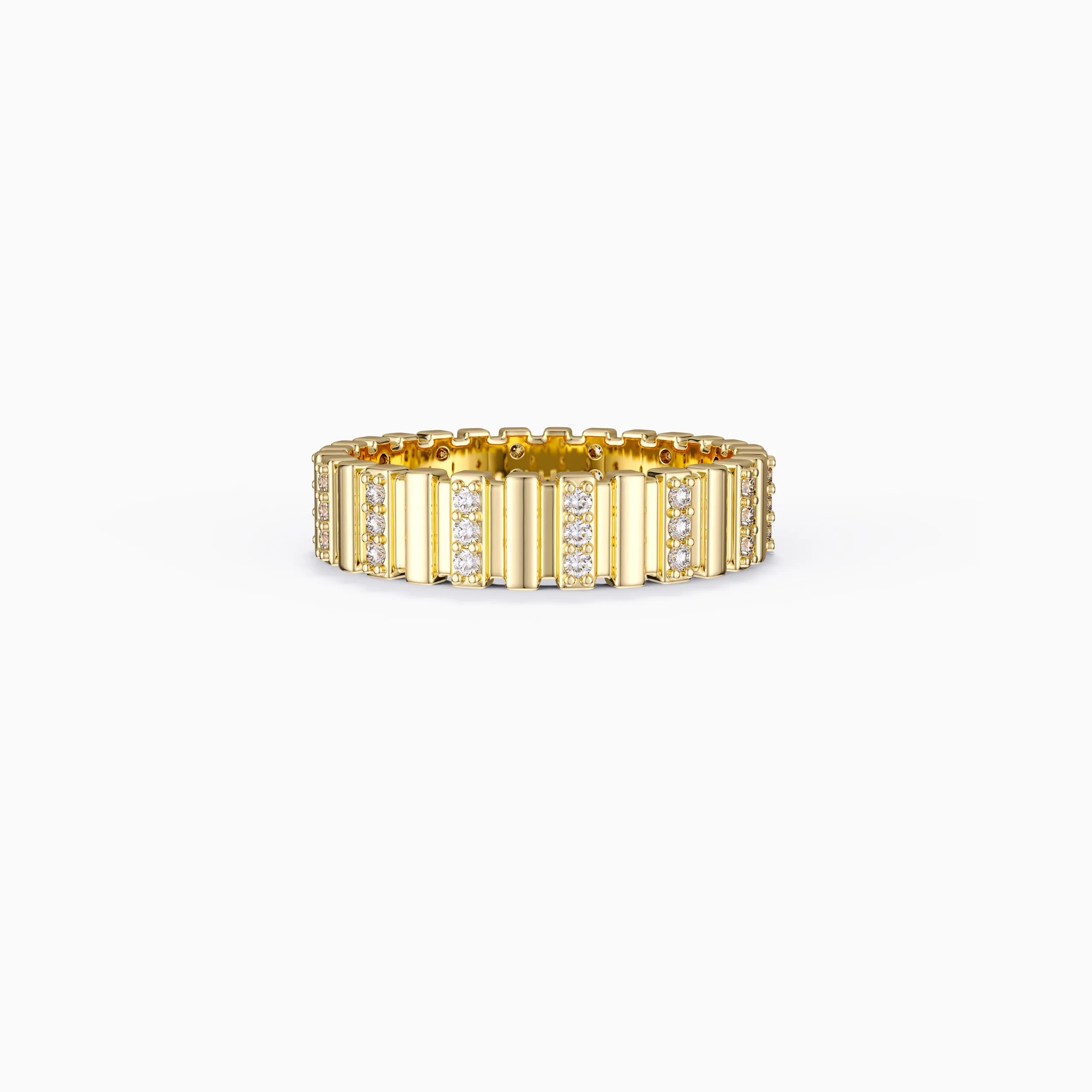 Thin Fluted Cigar Ring sold by Vanimy Jewelry