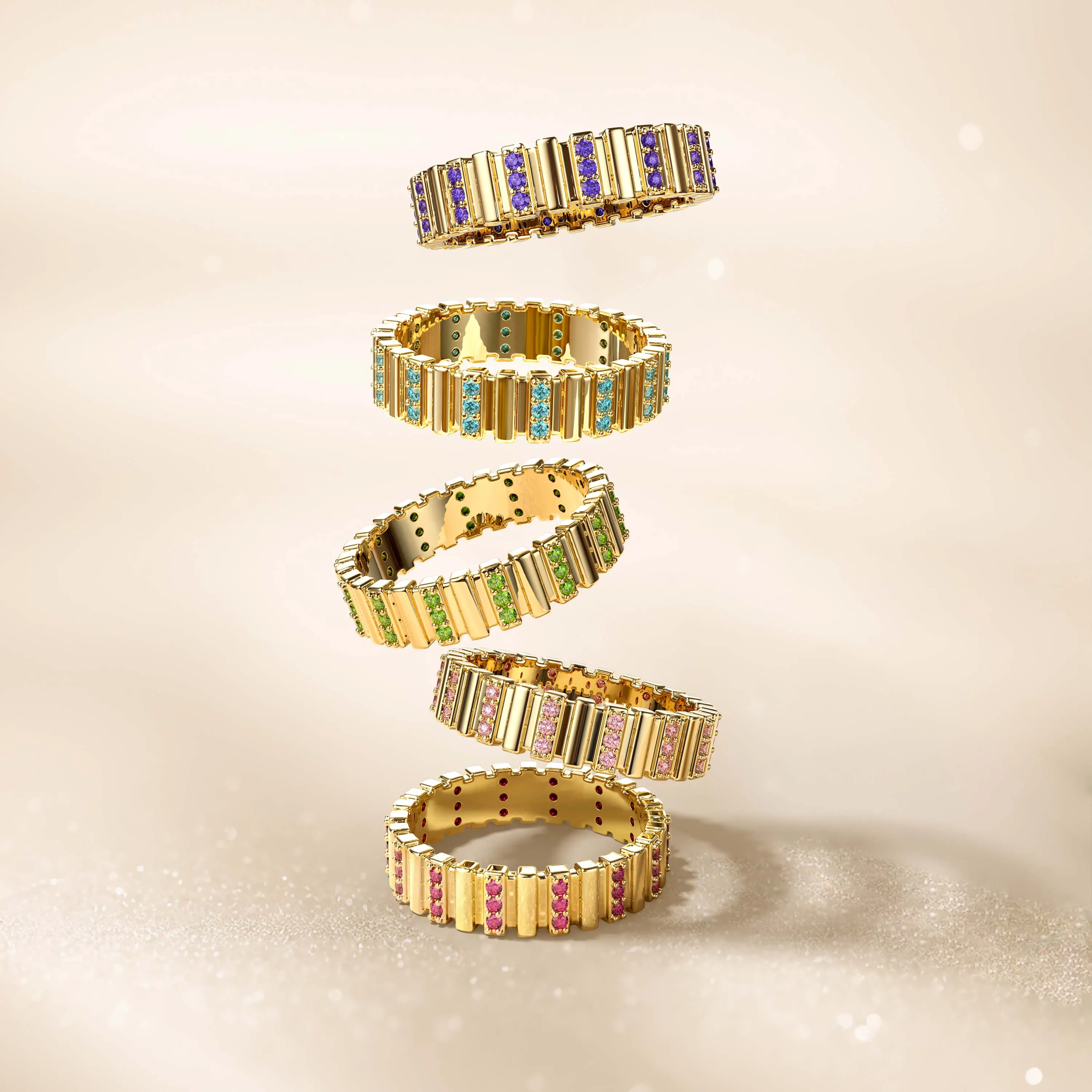 Thin Fluted Cigar Ring sold by Vanimy Jewelry product image thumbnail 2