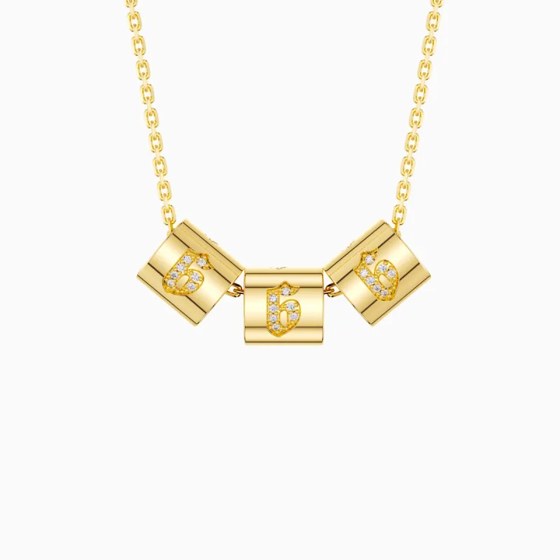 Angel Number 666 Bead Pendant Necklace sold by Vanimy Jewelry