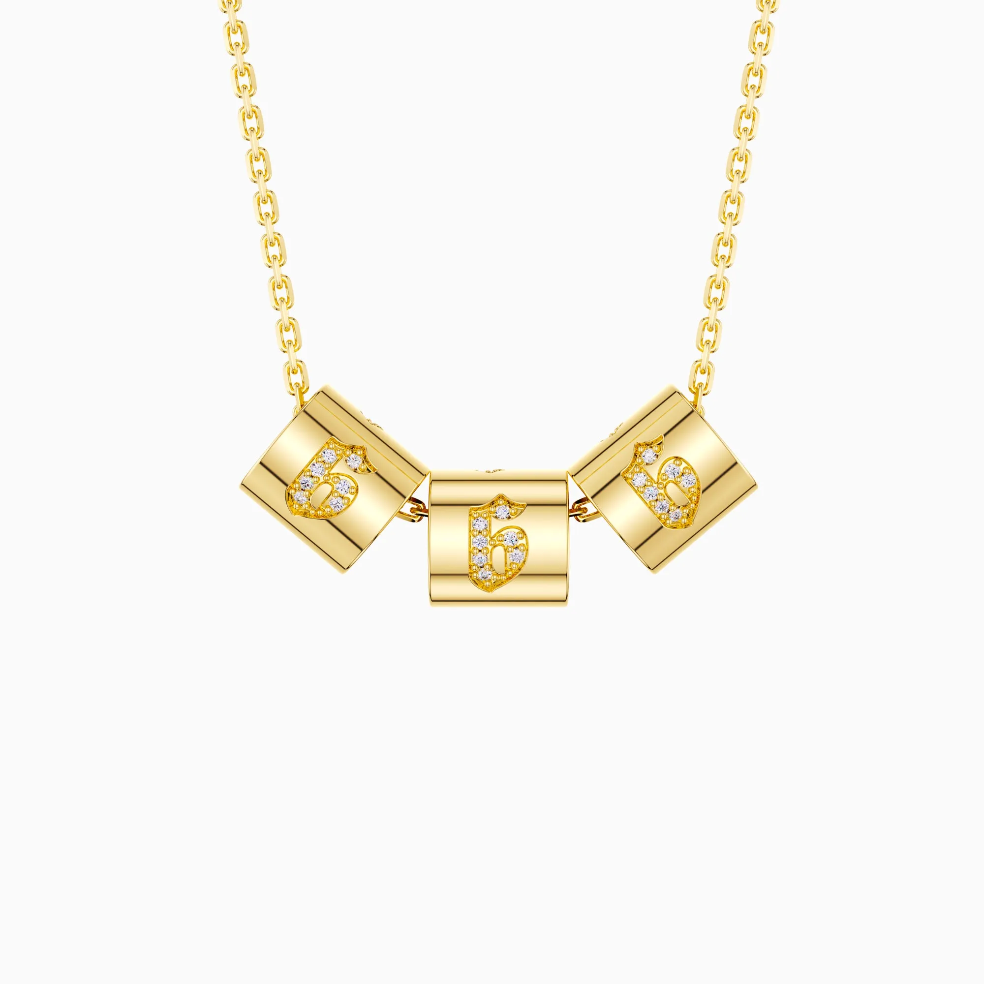 Angel Number 666 Bead Pendant Necklace sold by Vanimy Jewelry