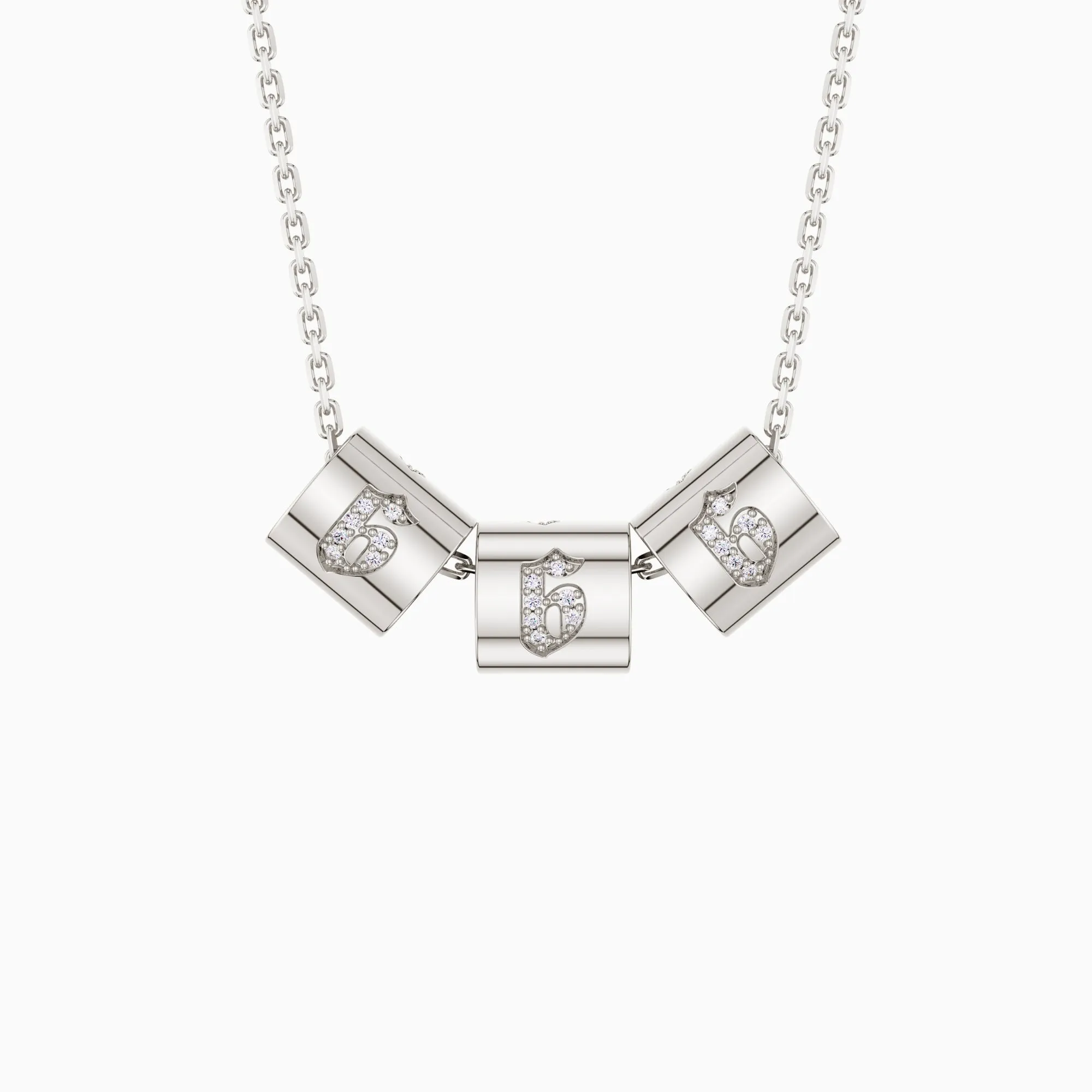 Angel Number 666 Bead Pendant Necklace sold by Vanimy Jewelry product image thumbnail 5