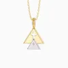 Trinity Triangle Hollow Cross Pendant Necklace sold by Vanimy Jewelry