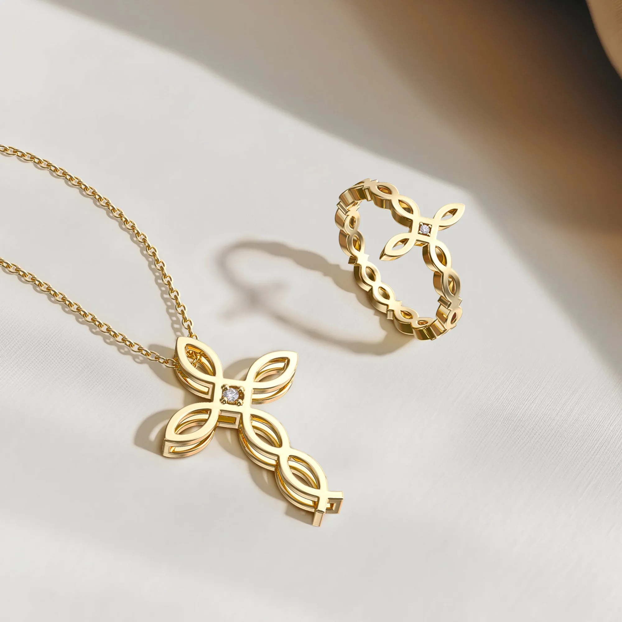 Divine Harmony Ichthys Cross Faith Protection Pendant Necklace sold by Vanimy Jewelry product image thumbnail 3