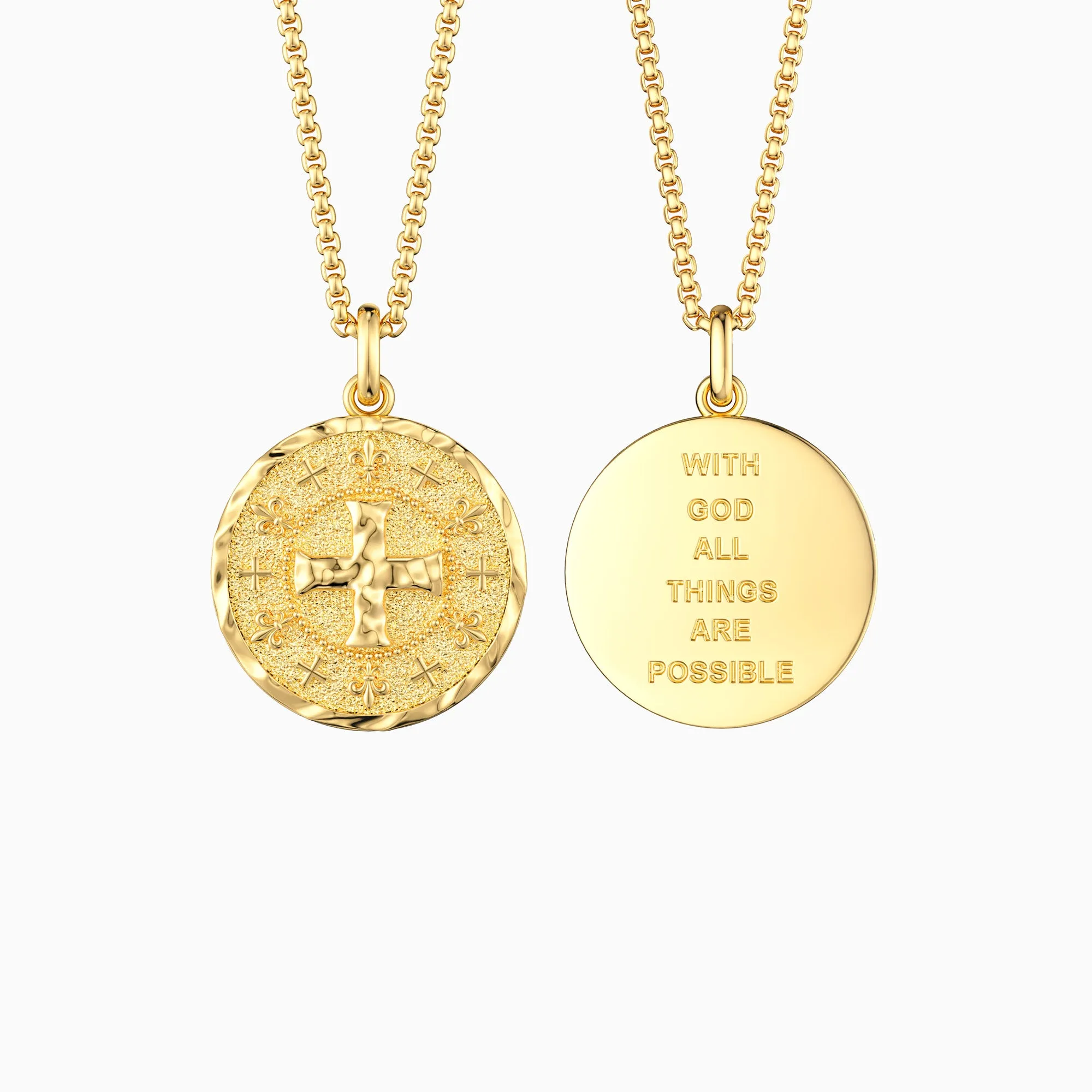 Gothic Liquid Lava Cross Fleur-de-Lis Medallion Necklace sold by Vanimy Jewelry product image thumbnail 4