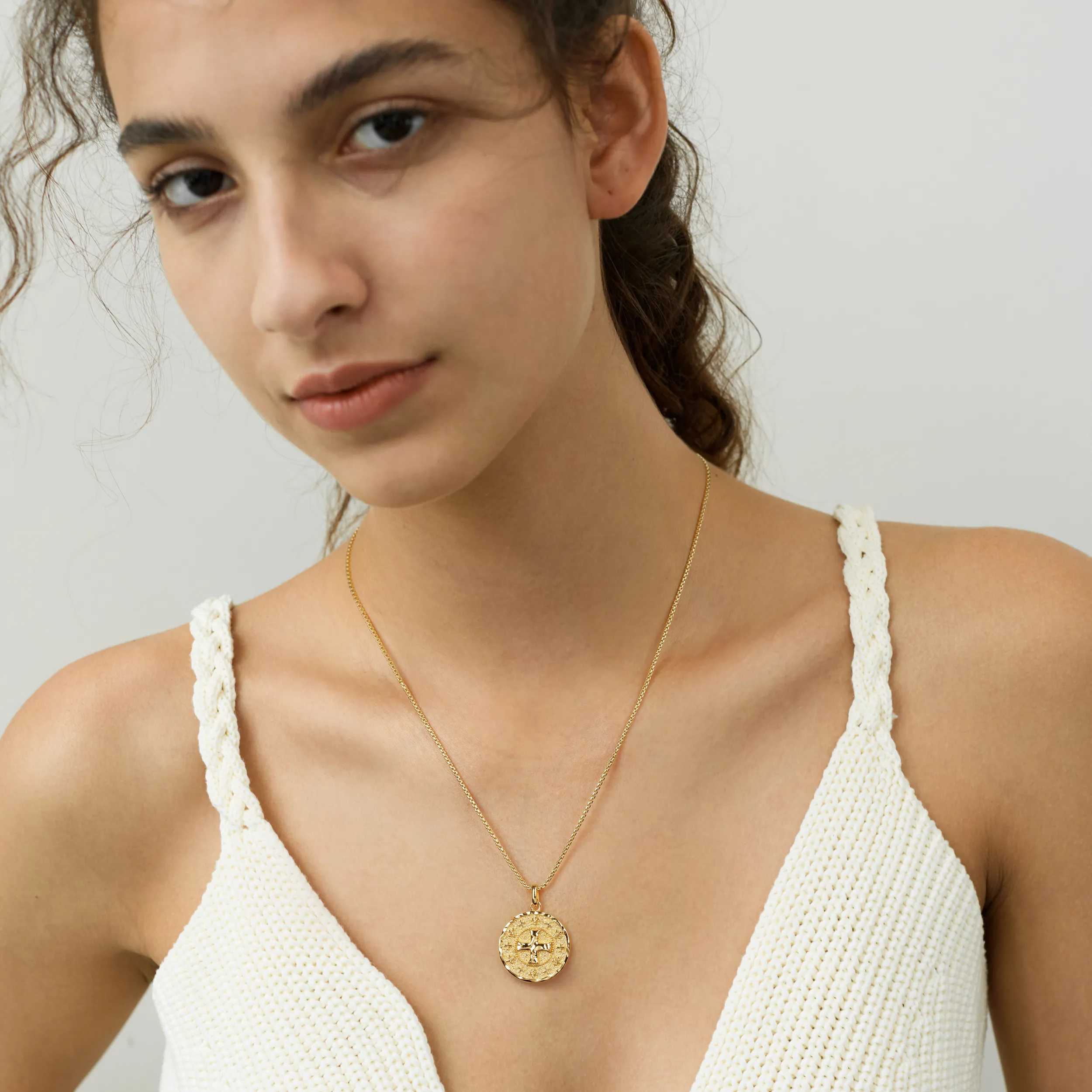 Gothic Liquid Lava Cross Fleur-de-Lis Medallion Necklace sold by Vanimy Jewelry product image thumbnail 5