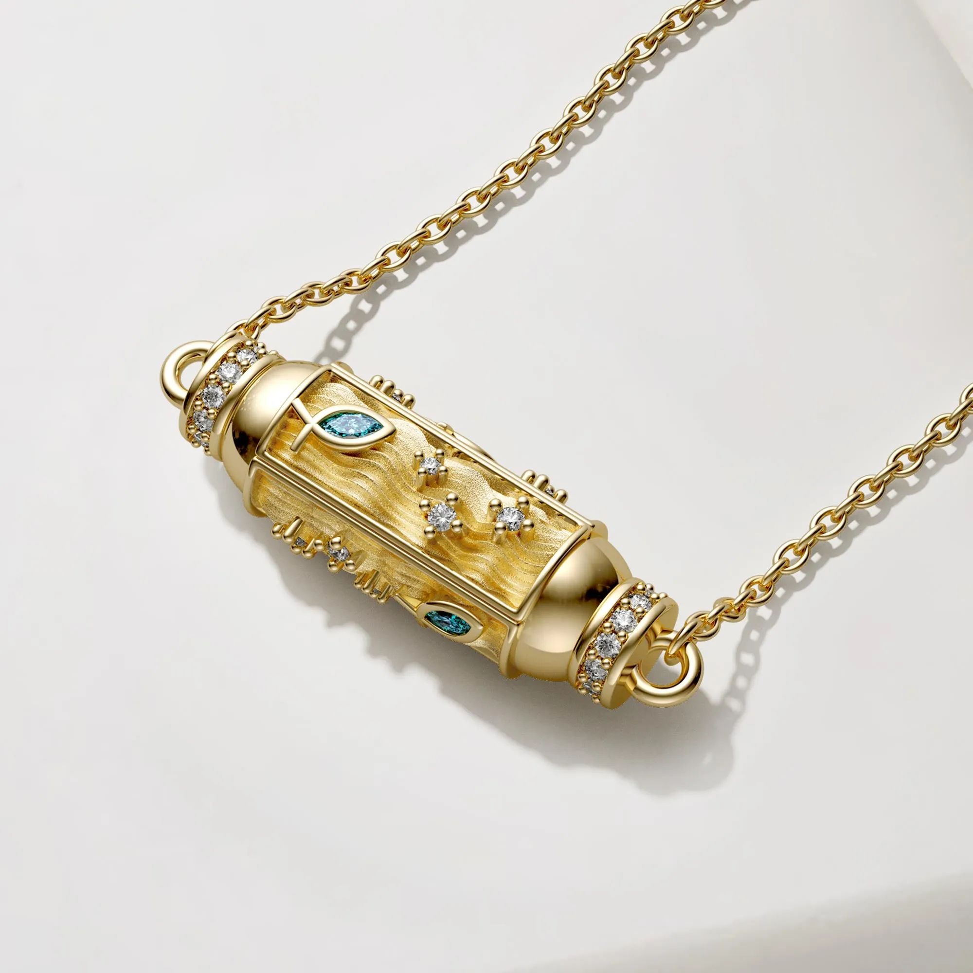 Aqua Adventures Ichthys Charm Pendant Necklace sold by Vanimy Jewelry product image thumbnail 4