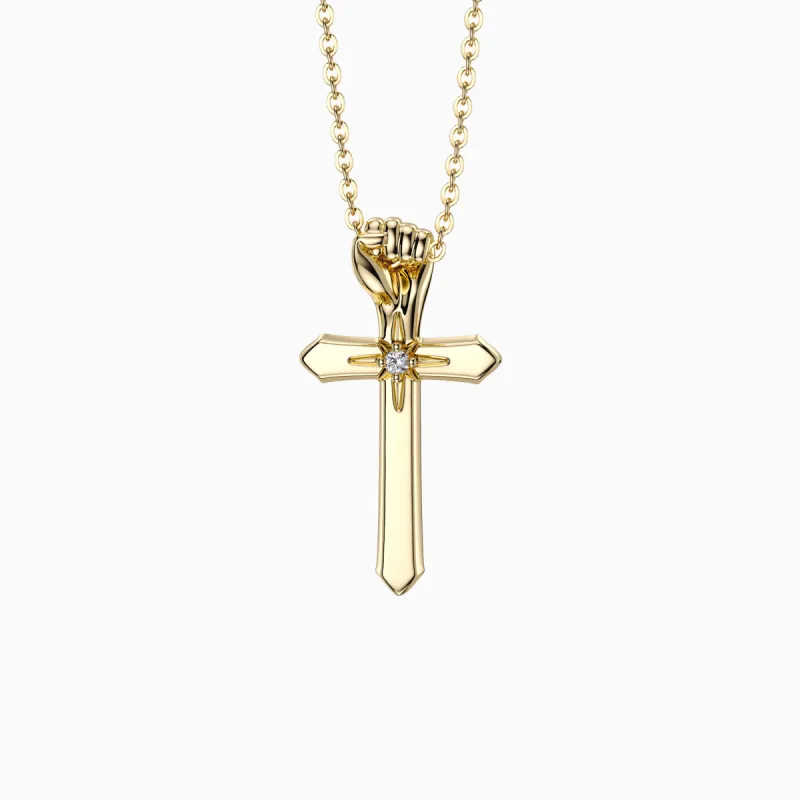 Fortitude Cross Pendant Necklace sold by Vanimy Jewelry