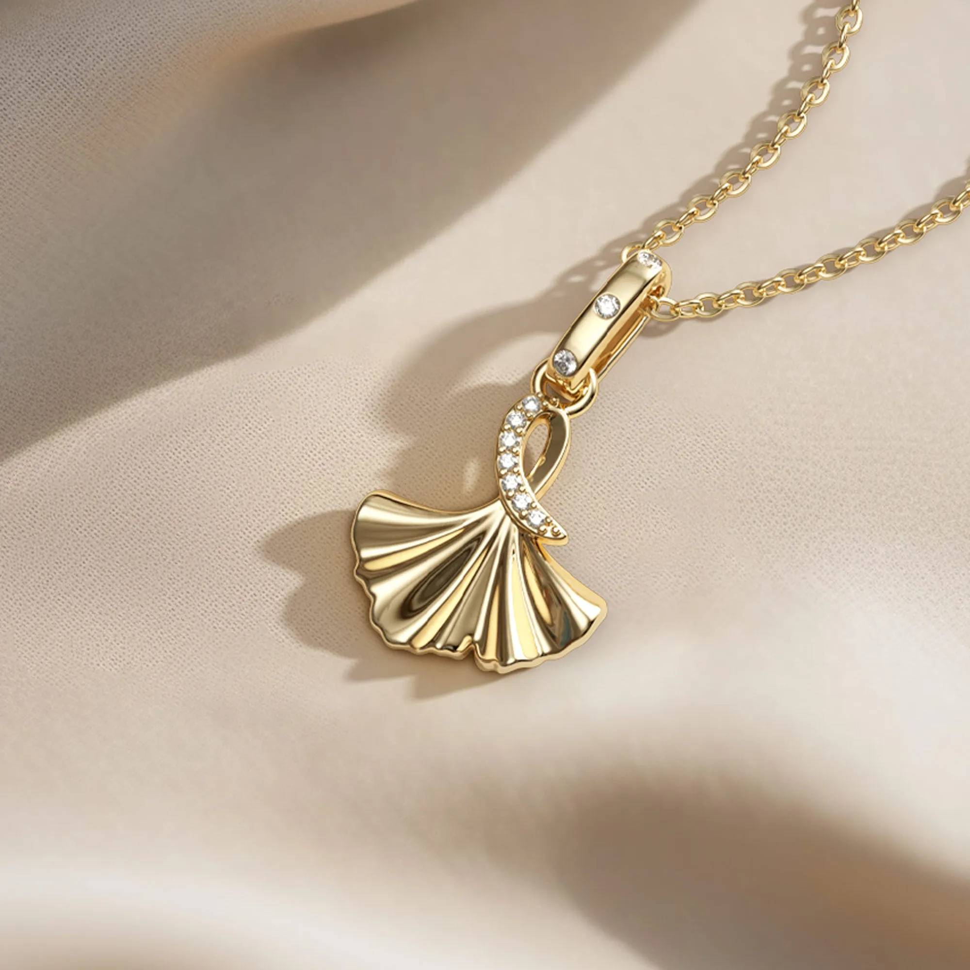 Ginkgo Leaf Amulet Pendant sold by Vanimy Jewelry product image thumbnail 5