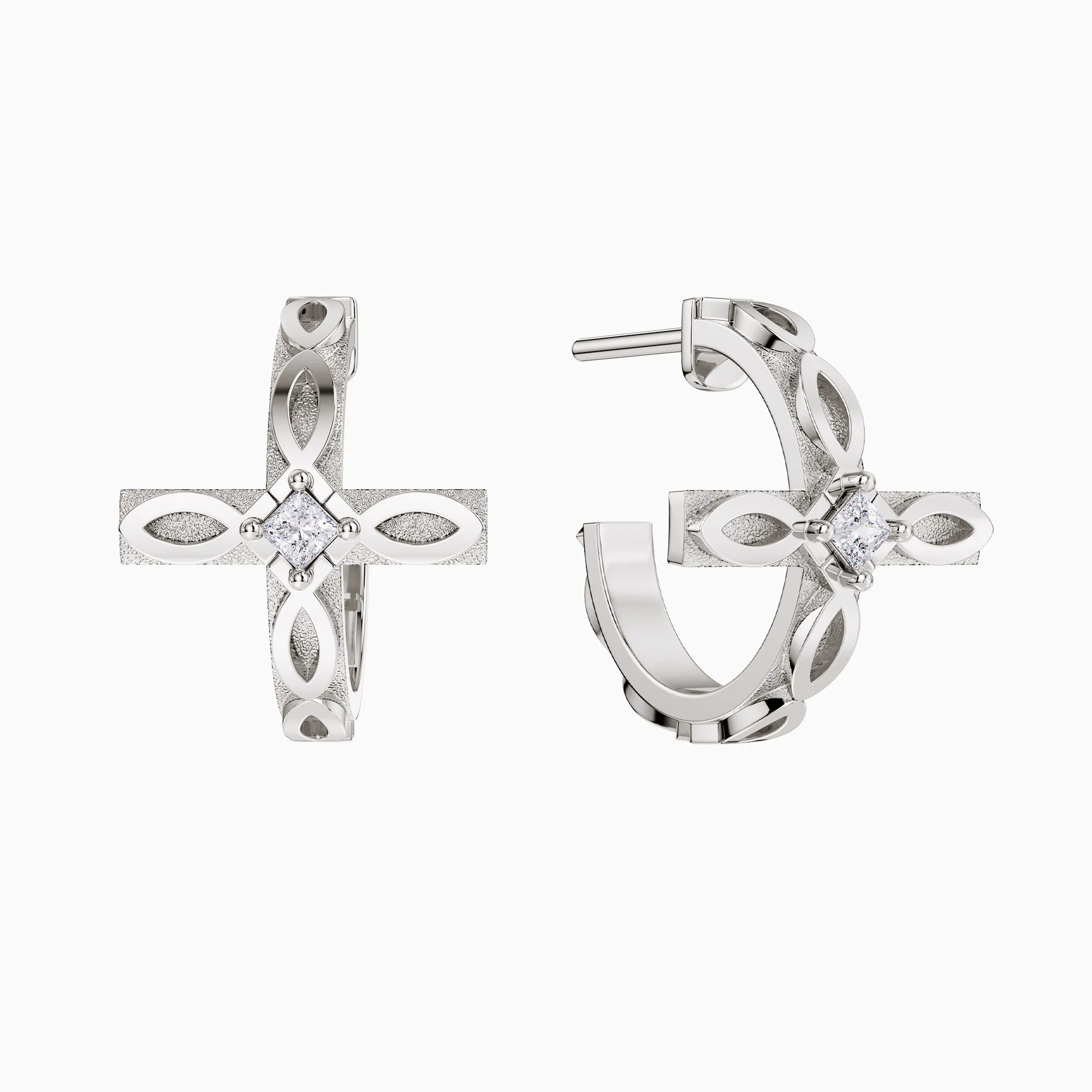 Faith Ichthys Cross Protection Earrings sold by Vanimy Jewelry product image thumbnail 5
