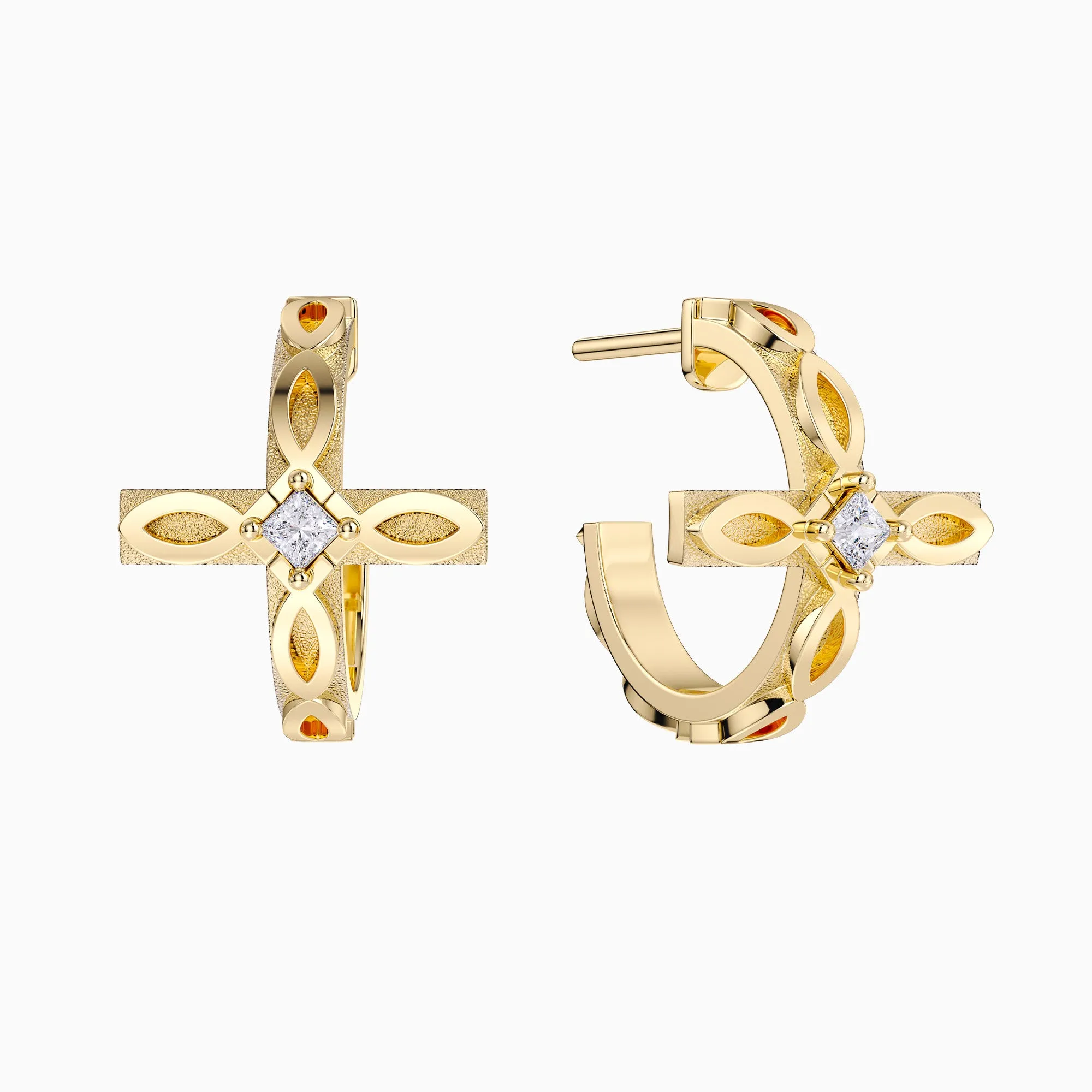 Faith Ichthys Cross Protection Earrings sold by Vanimy Jewelry