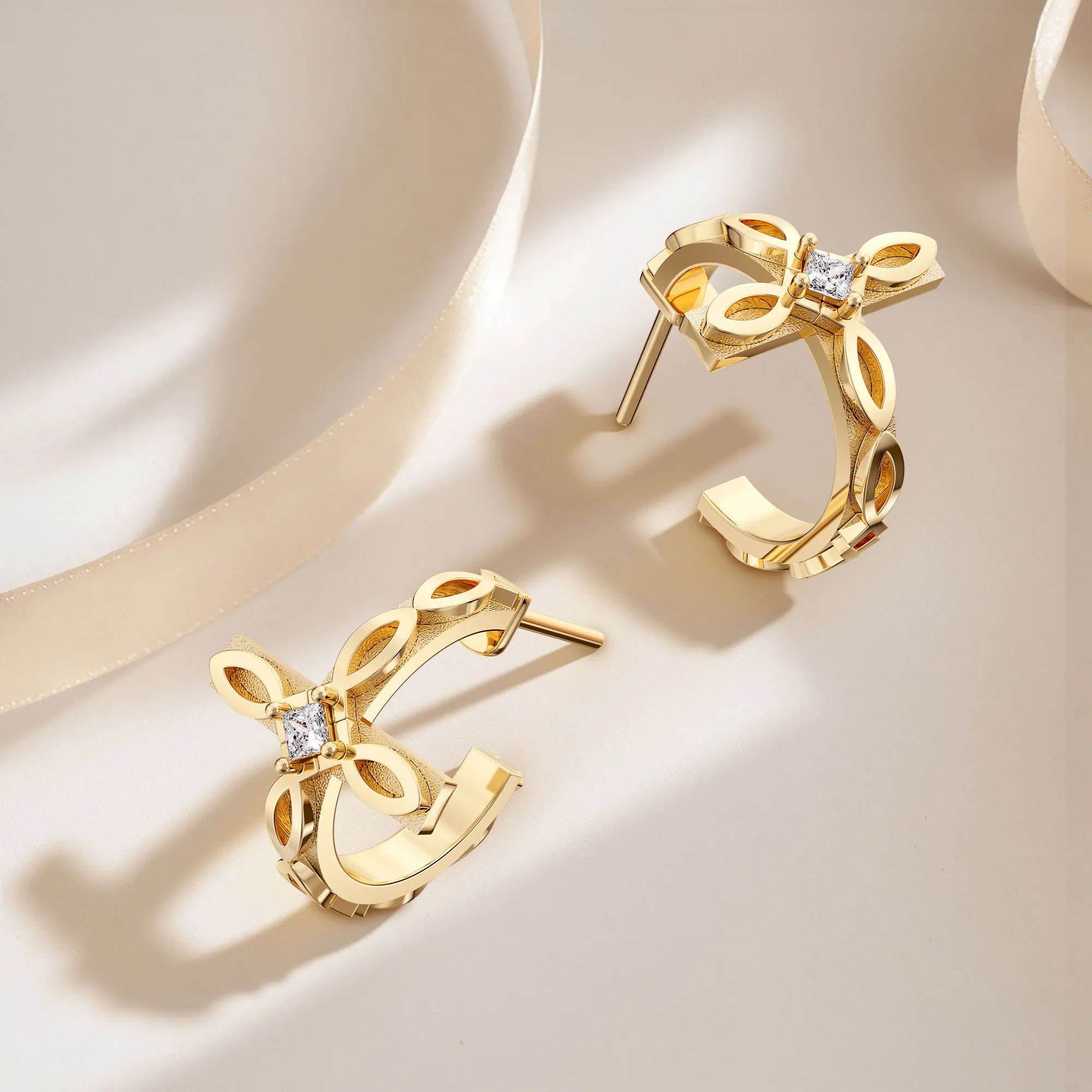 Faith Ichthys Cross Protection Earrings sold by Vanimy Jewelry product image thumbnail 3