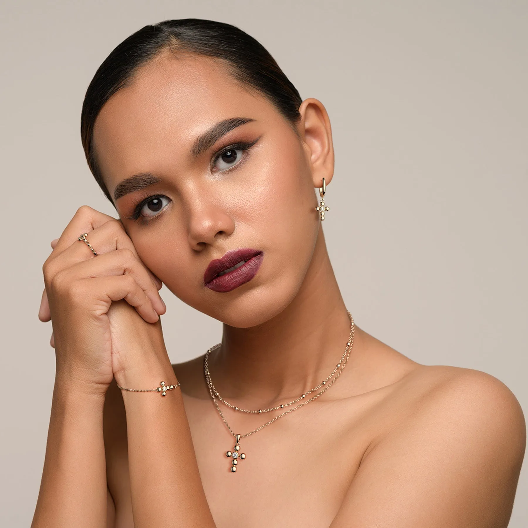 Sterling Silver Circle Cross Necklace sold by Vanimy Jewelry product image thumbnail 4