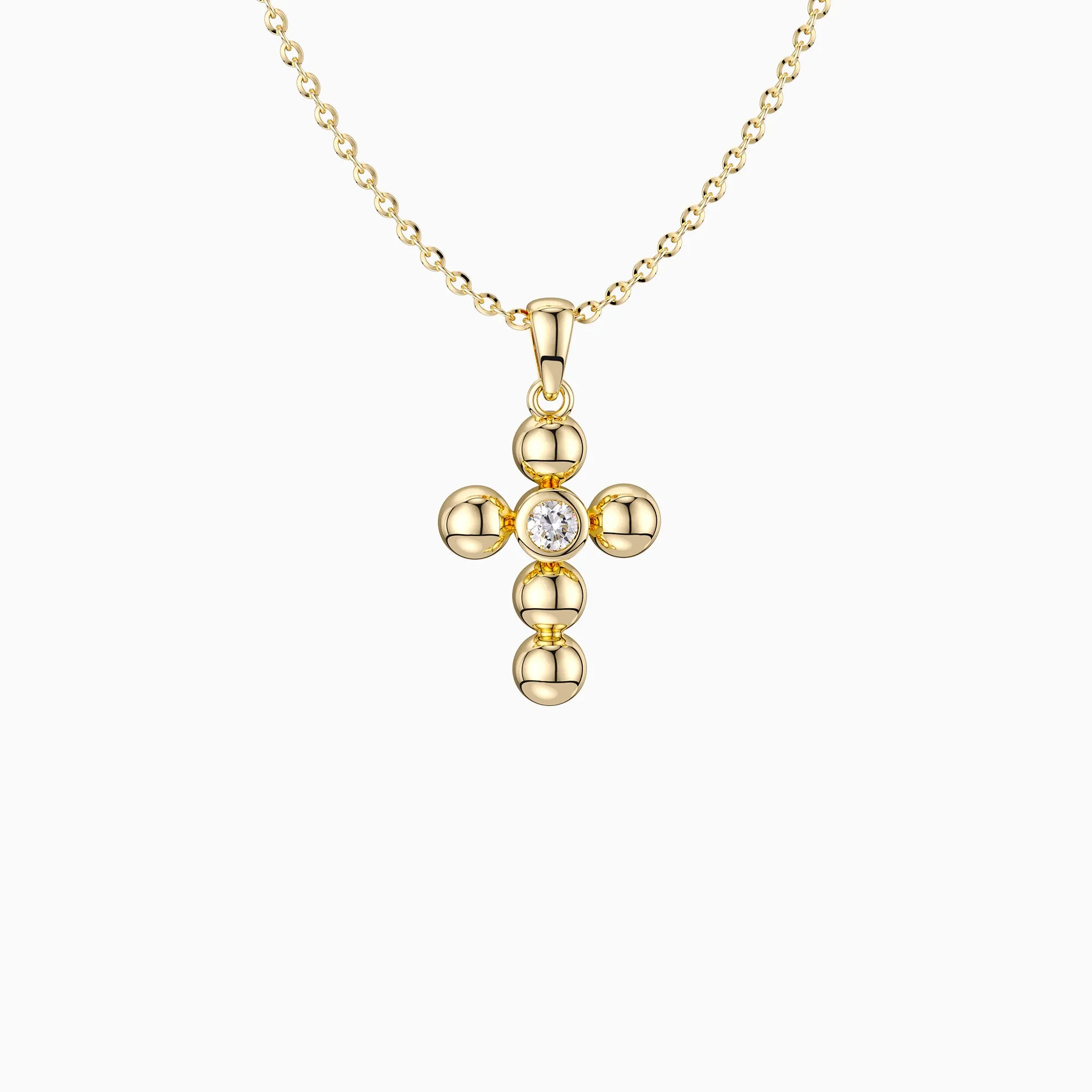 Sterling Silver Circle Cross Necklace sold by Vanimy Jewelry