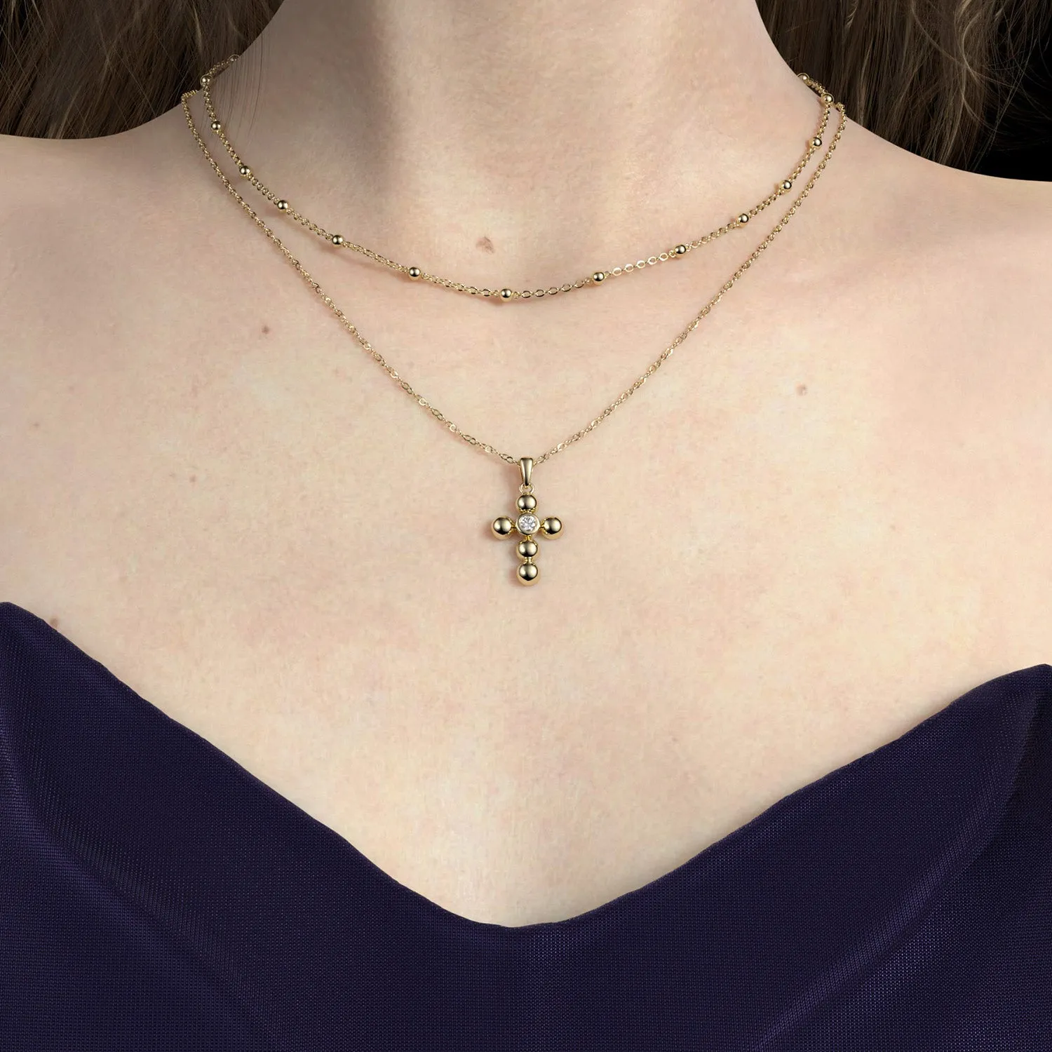 Sterling Silver Circle Cross Necklace sold by Vanimy Jewelry product image thumbnail 2