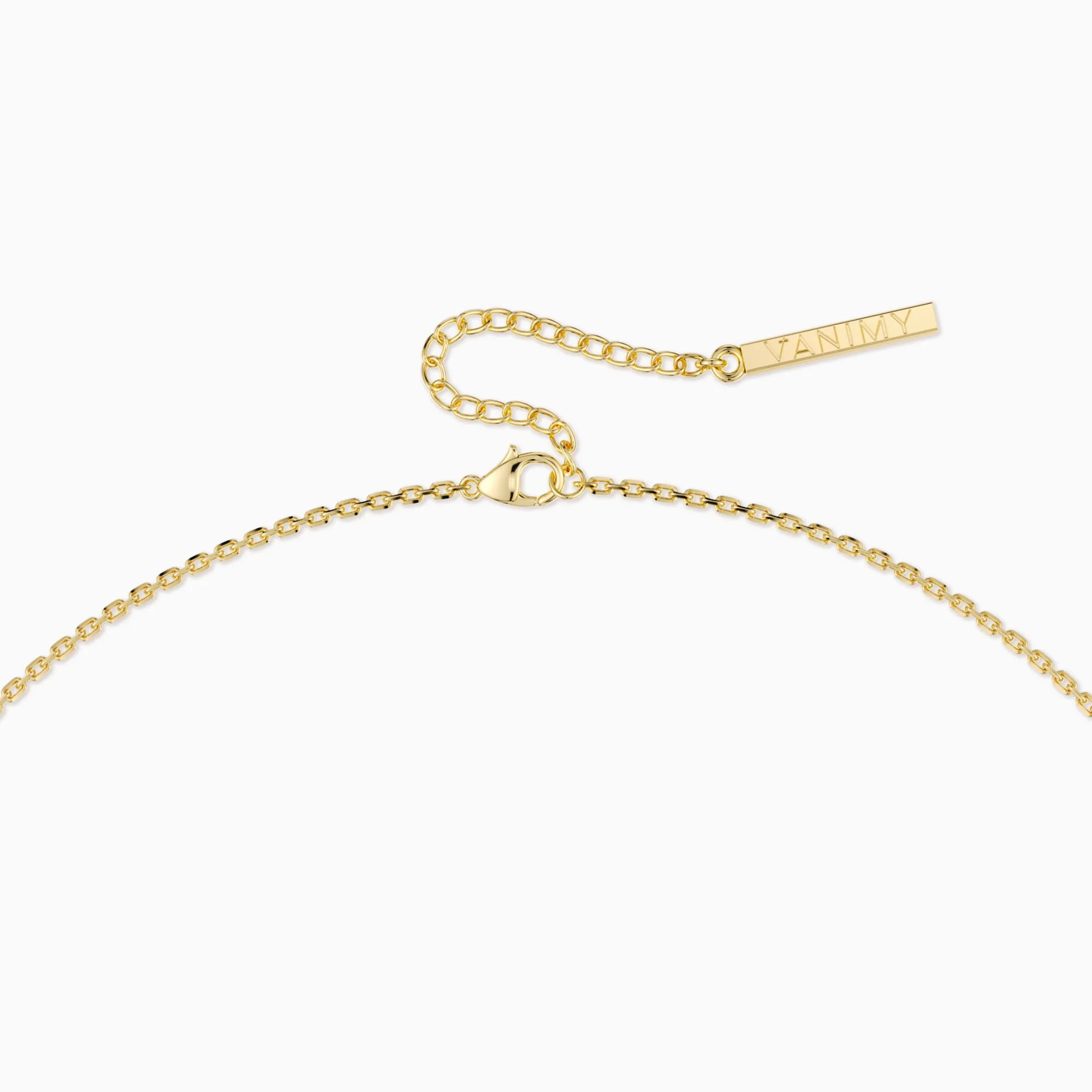 Beaded Bezel-Set Station Necklace sold by Vanimy Jewelry product image thumbnail 4