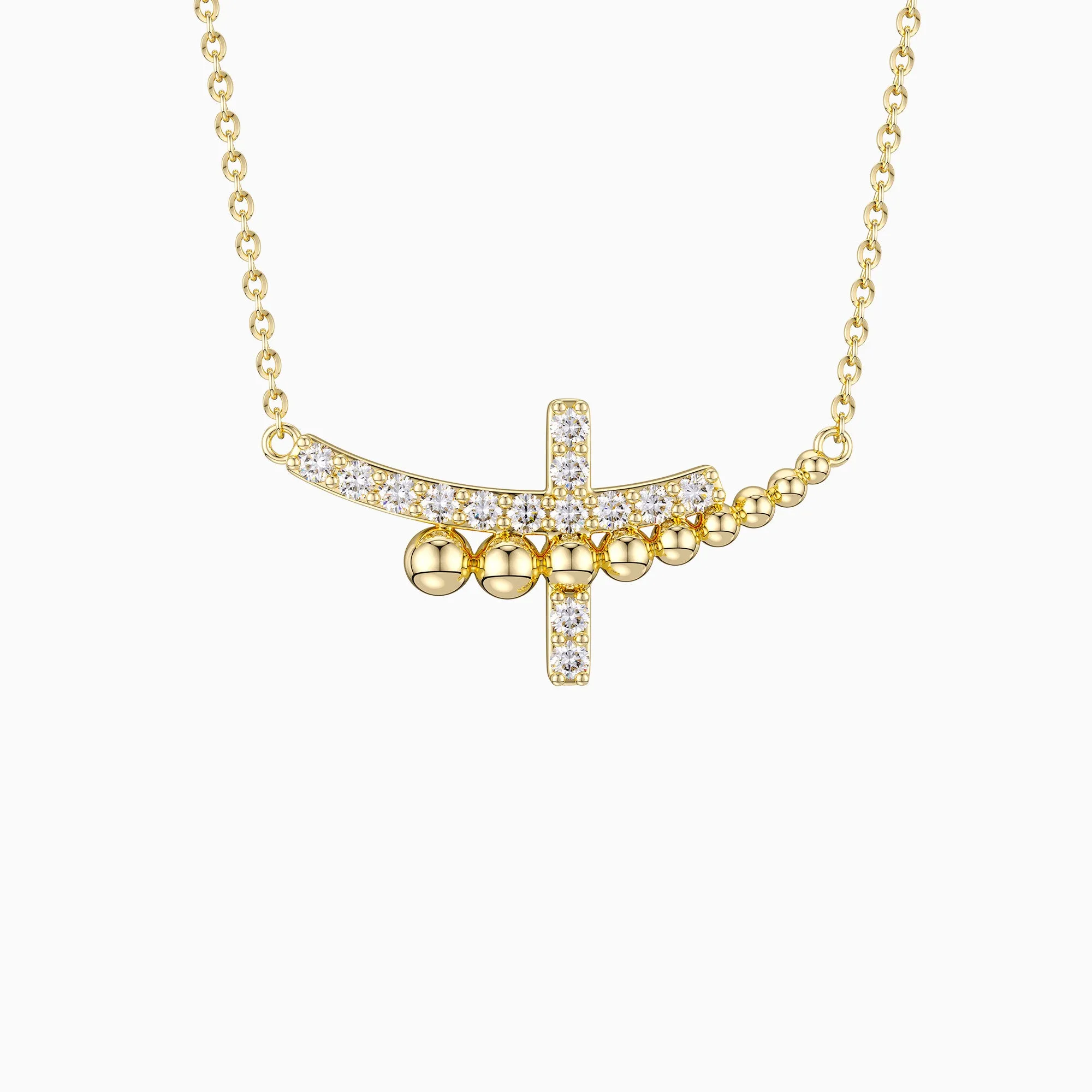 Double Cross Faith Necklace sold by Vanimy Jewelry