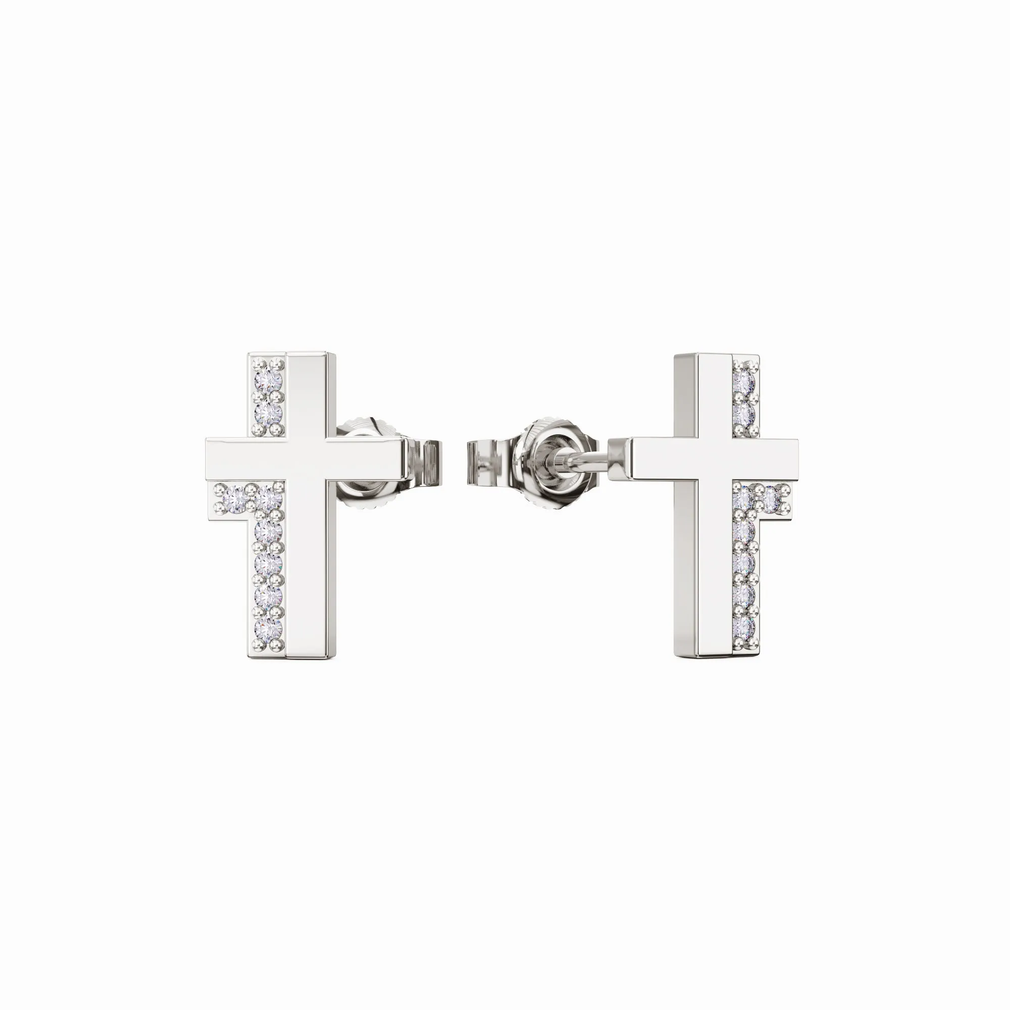 Cross Sparkle Stud Earrings sold by Vanimy Jewelry product image thumbnail 5