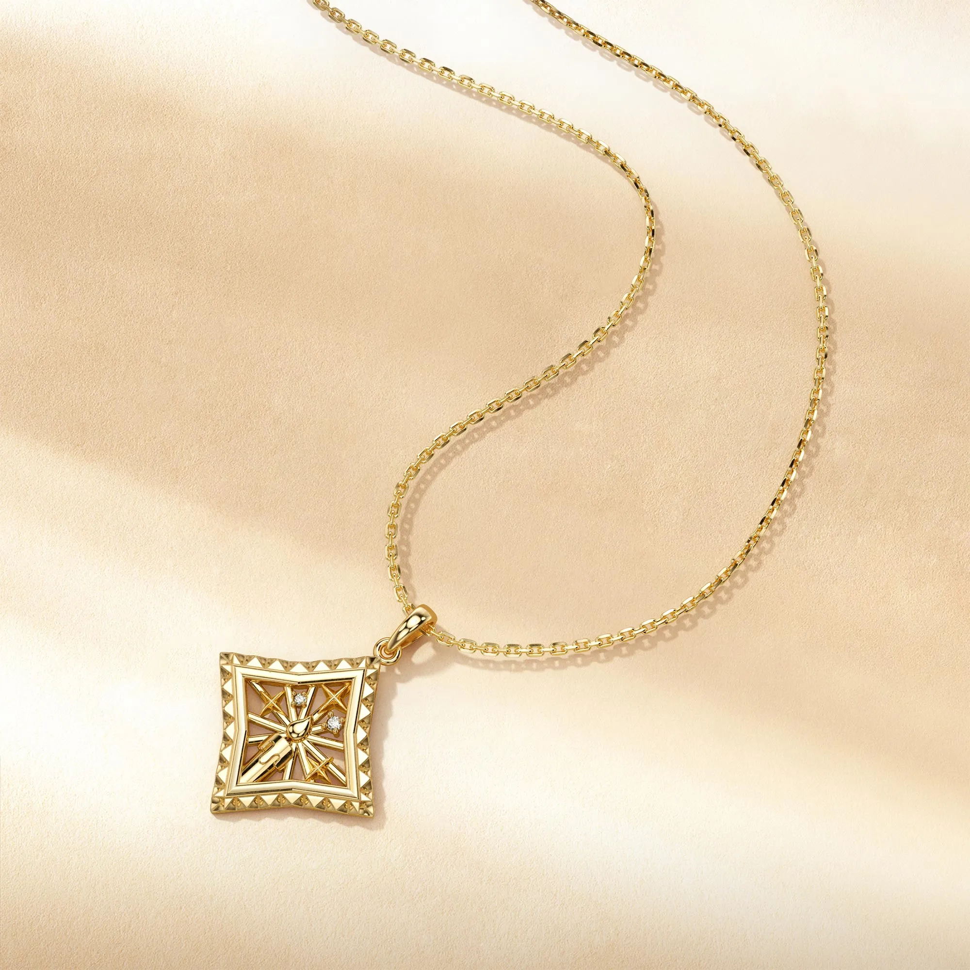 Parable of the Lamp Under a Bushel Candle Star Pendant Necklace sold by Vanimy Jewelry product image thumbnail 5