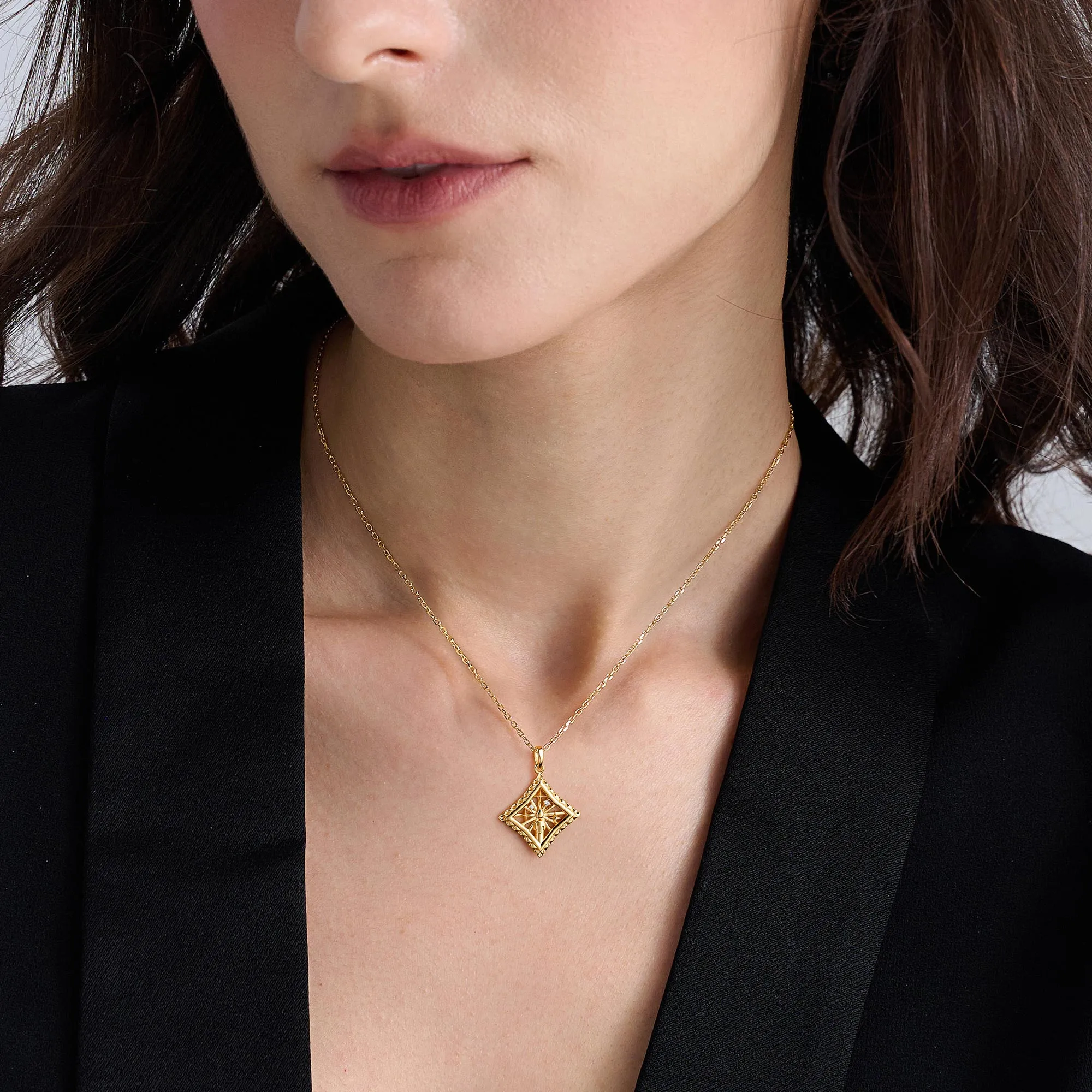 Parable of the Lamp Under a Bushel Candle Star Pendant Necklace sold by Vanimy Jewelry product image thumbnail 4