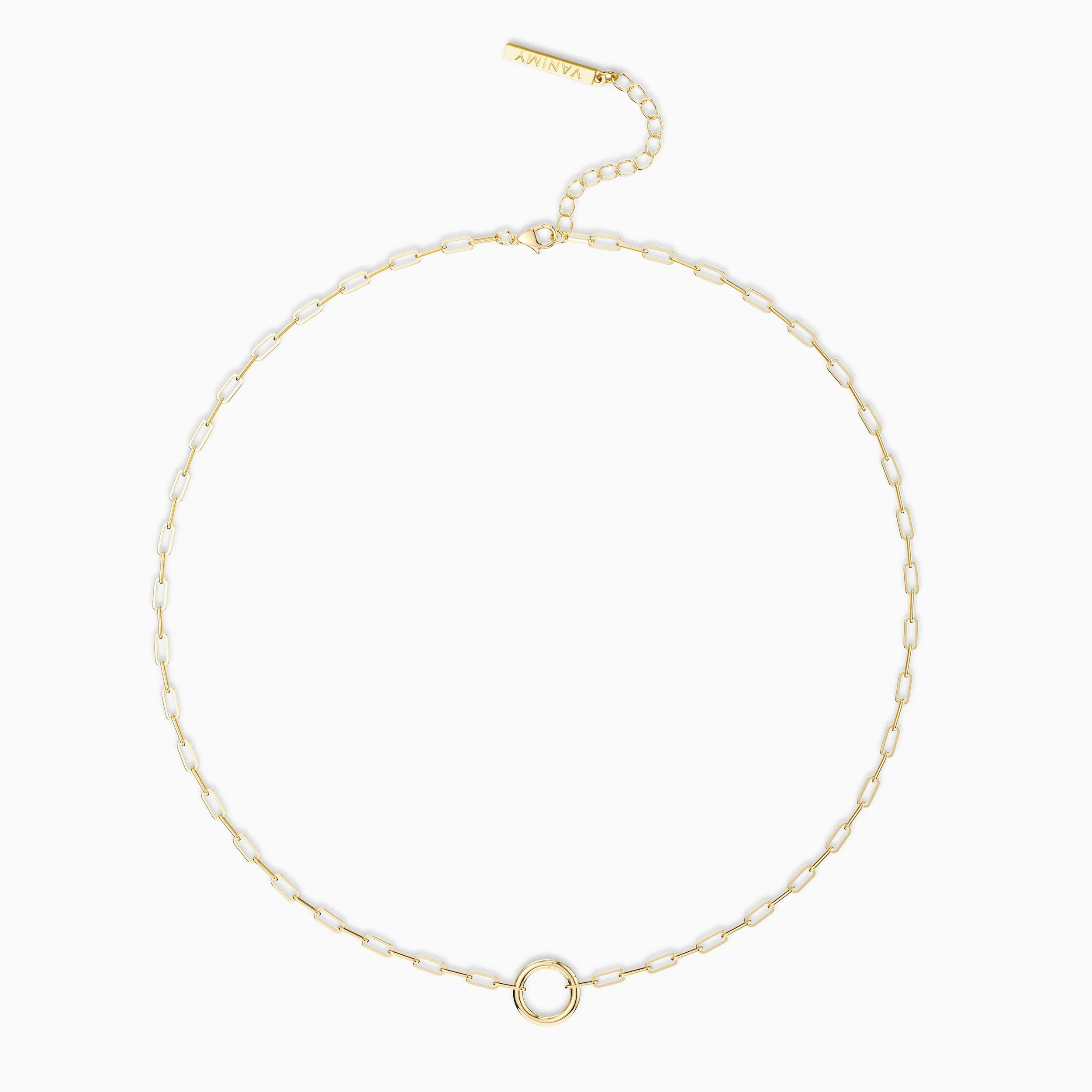 Paperclip Chain Charm Necklace sold by Vanimy Jewelry