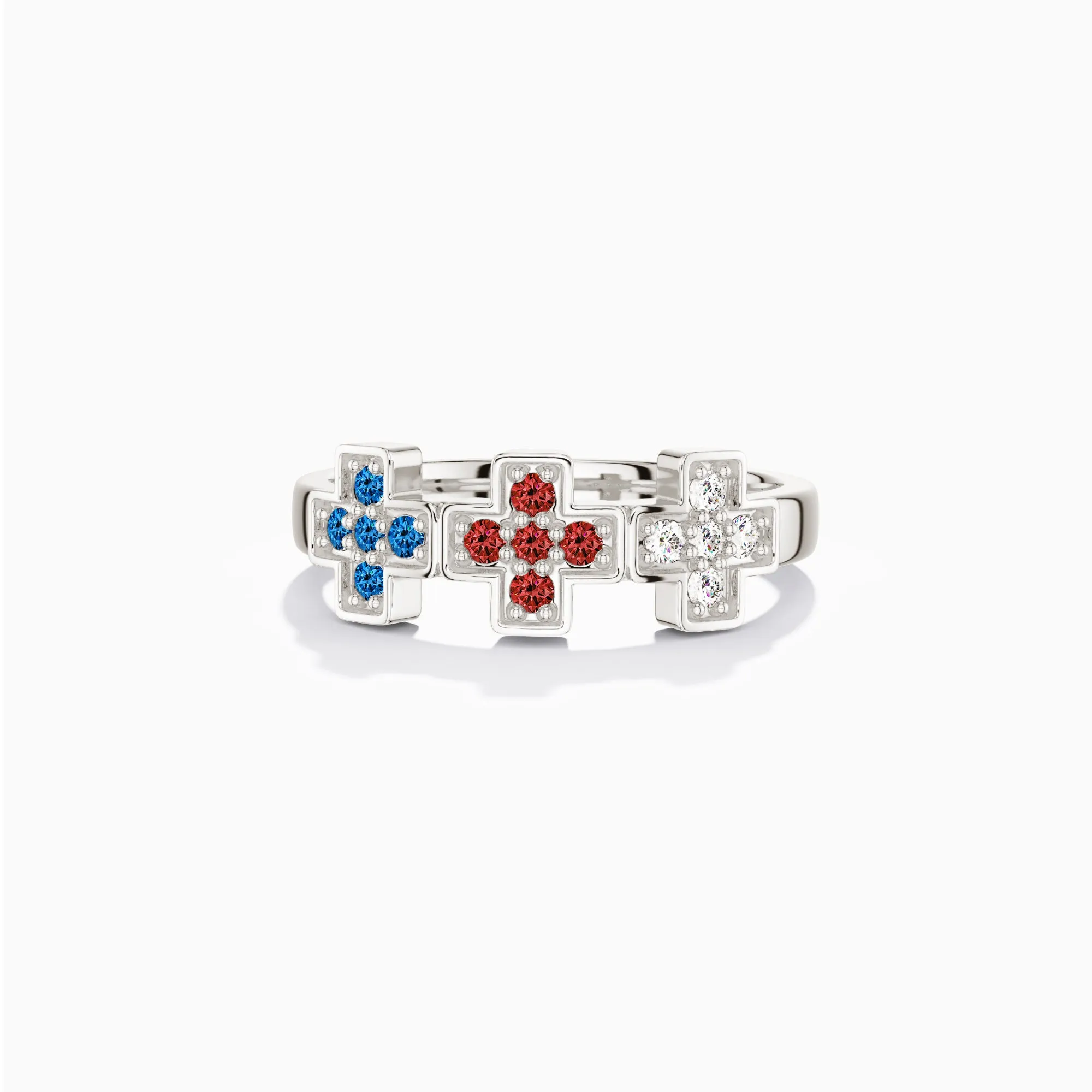 Triple Rainbow Cross Ring sold by Vanimy Jewelry product image thumbnail 5