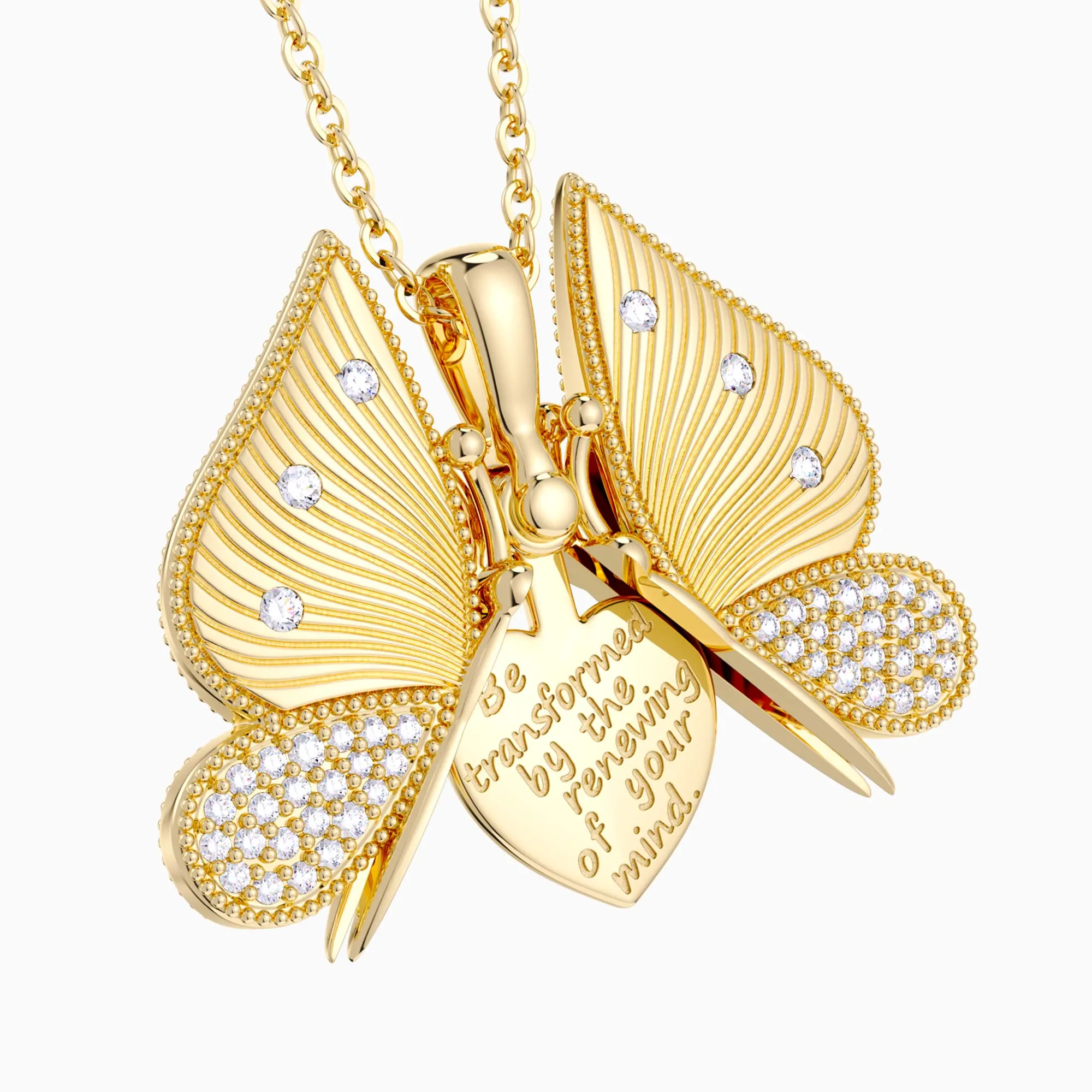 Personalized Metamorphosis Butterfly Engraved Necklace sold by Vanimy Jewelry product image thumbnail 3