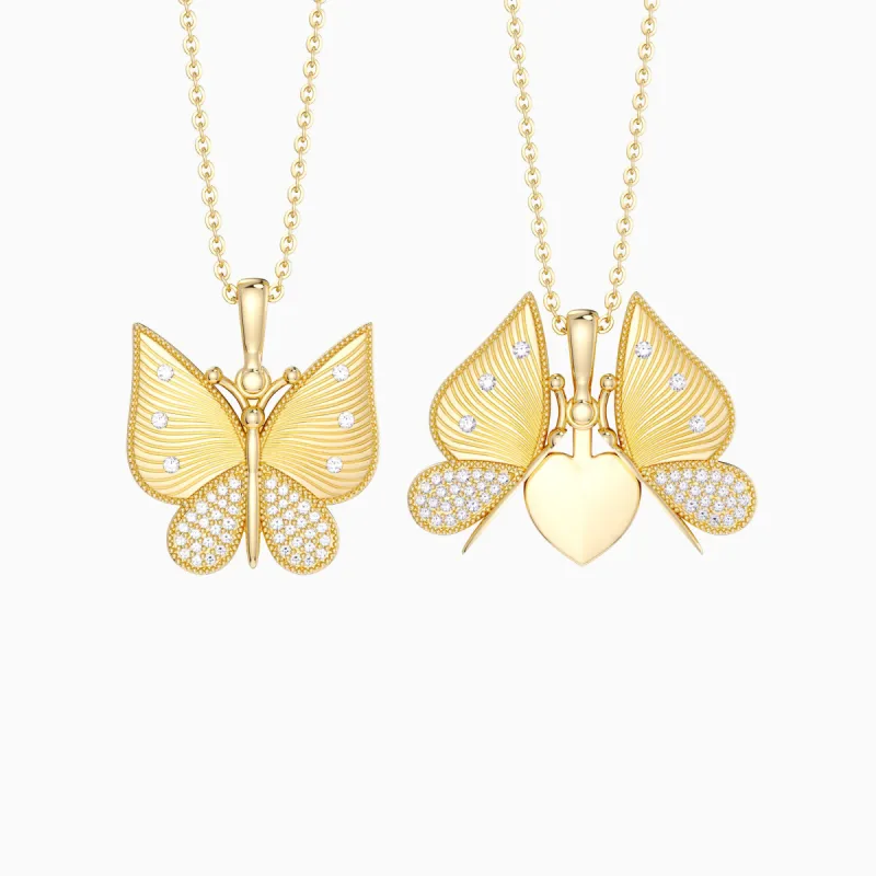 Personalized Metamorphosis Butterfly Engraved Necklace sold by Vanimy Jewelry