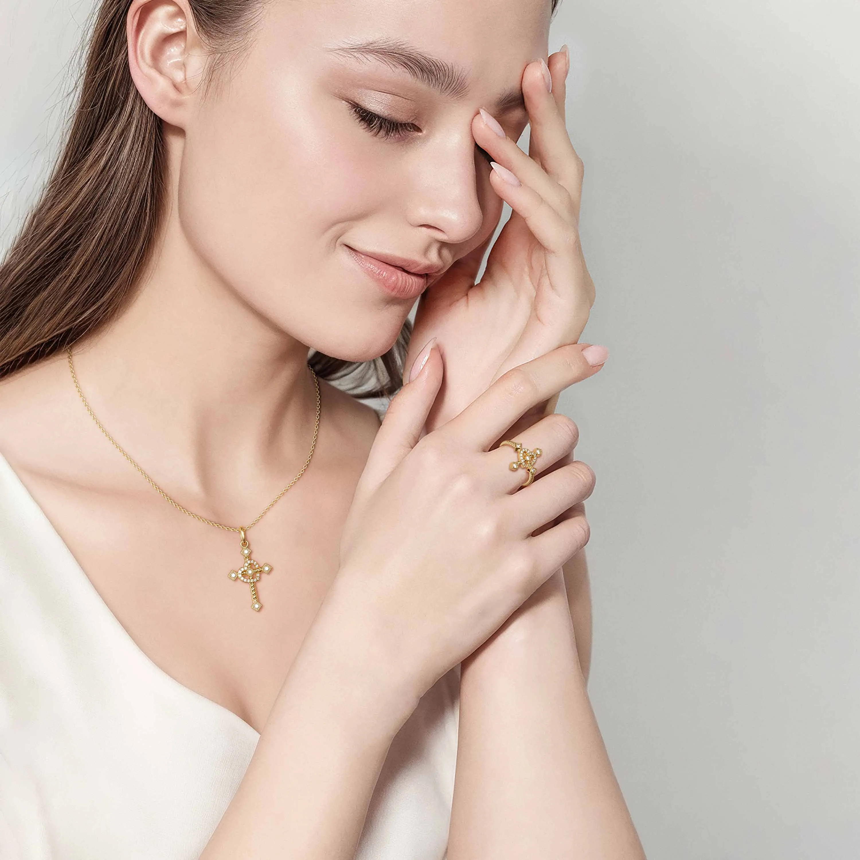 Heart Cross Cord Ring sold by Vanimy Jewelry product image thumbnail 3