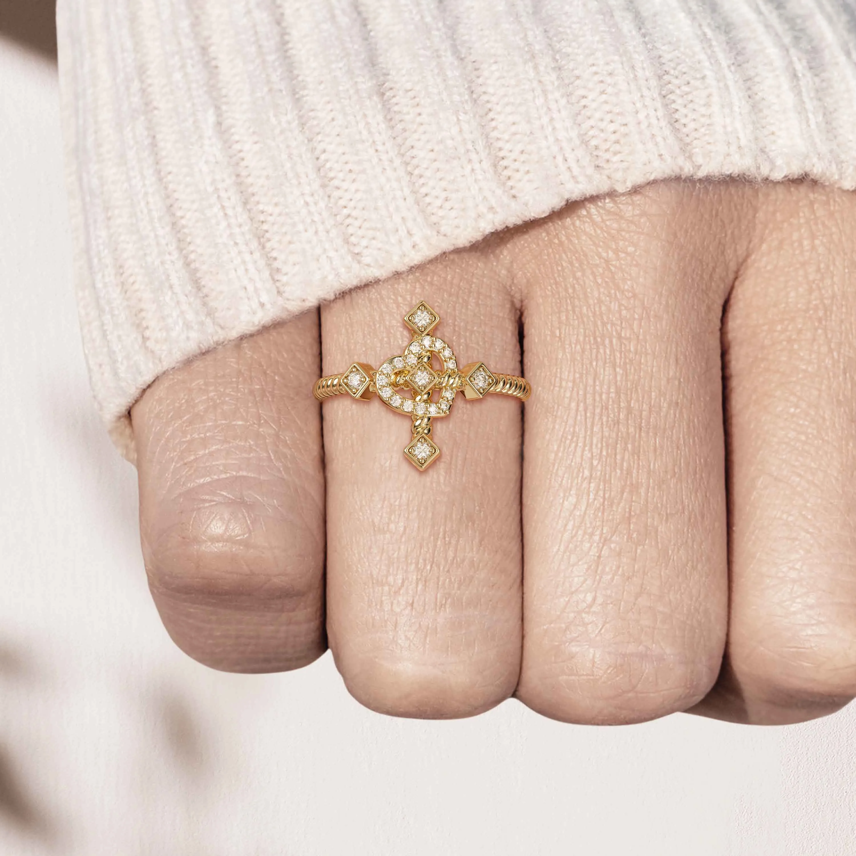 Heart Cross Cord Ring sold by Vanimy Jewelry product image thumbnail 2