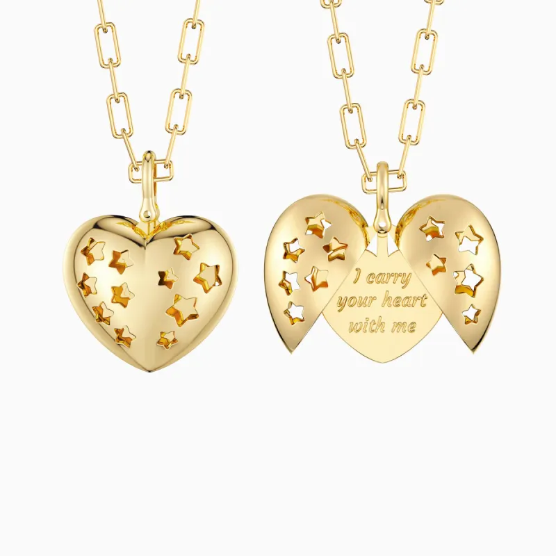 Stellar Love Heart Pendant Necklace sold by Vanimy Jewelry
