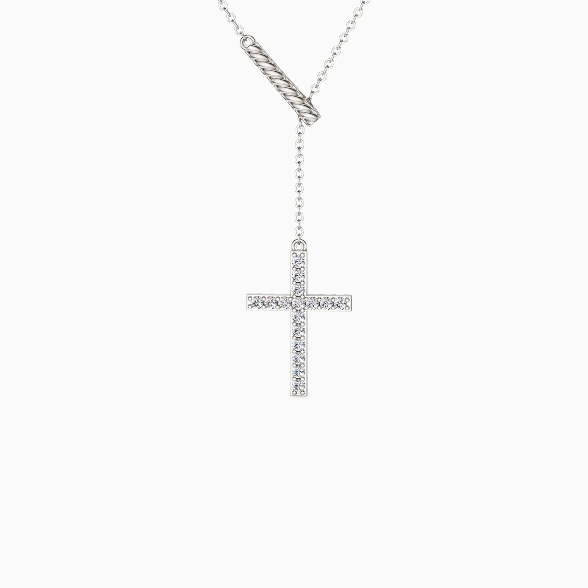 Pavé Cross Y Necklace sold by Vanimy Jewelry product image thumbnail 5