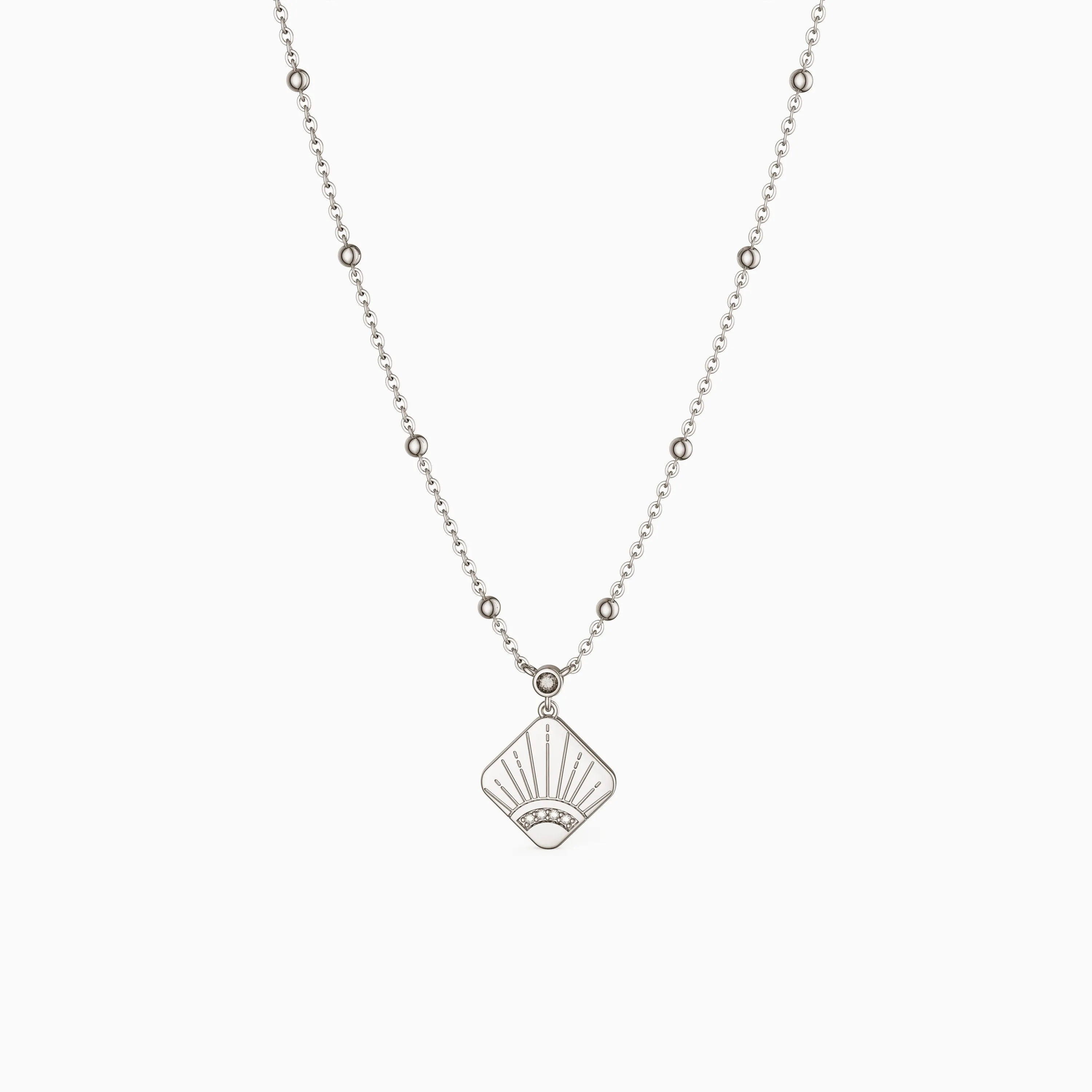 Layered Zircon Sun Necklace sold by Vanimy Jewelry product image thumbnail 5