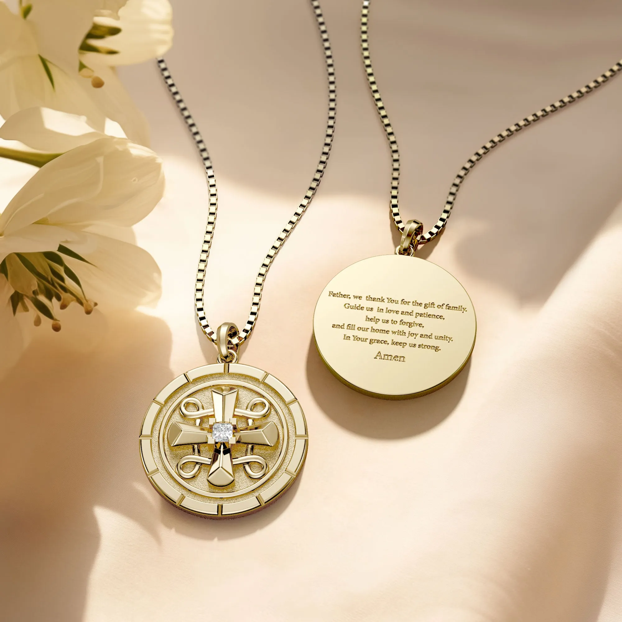 Guiding Grace Cross Medallion Necklace sold by Vanimy Jewelry product image thumbnail 4