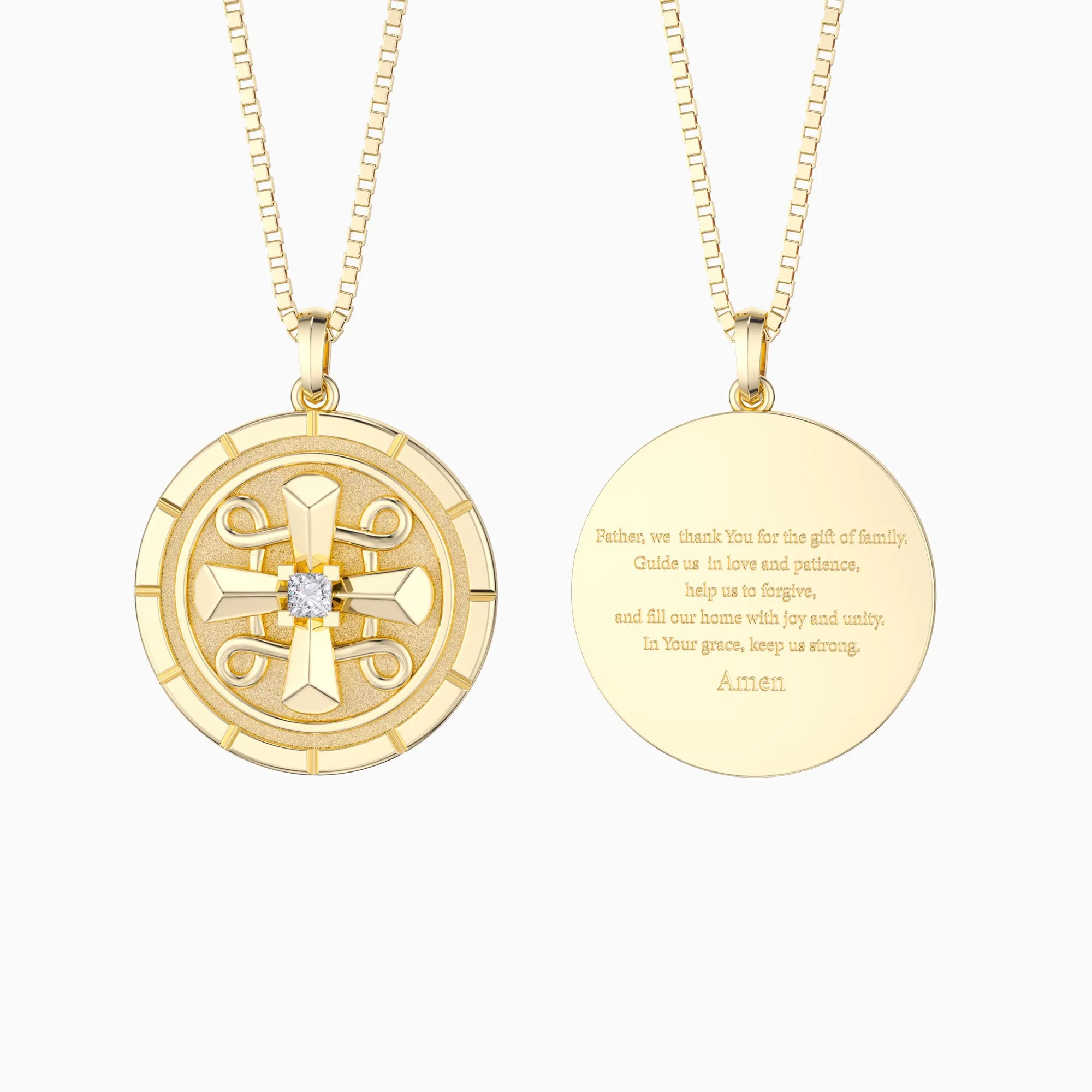 Guiding Grace Cross Medallion Necklace sold by Vanimy Jewelry