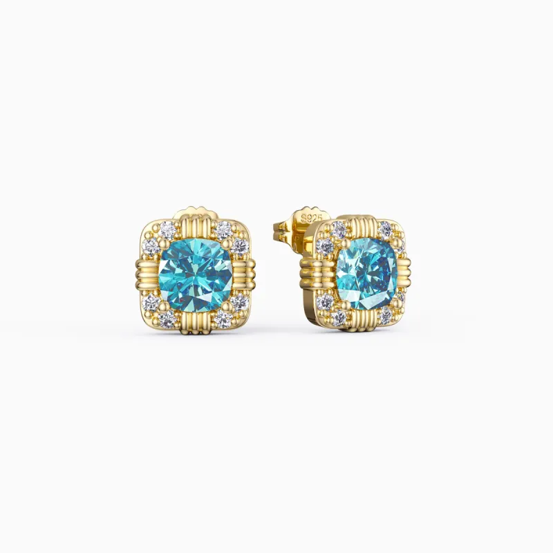 Pavé Solitaire Stud Earrings sold by Vanimy Jewelry