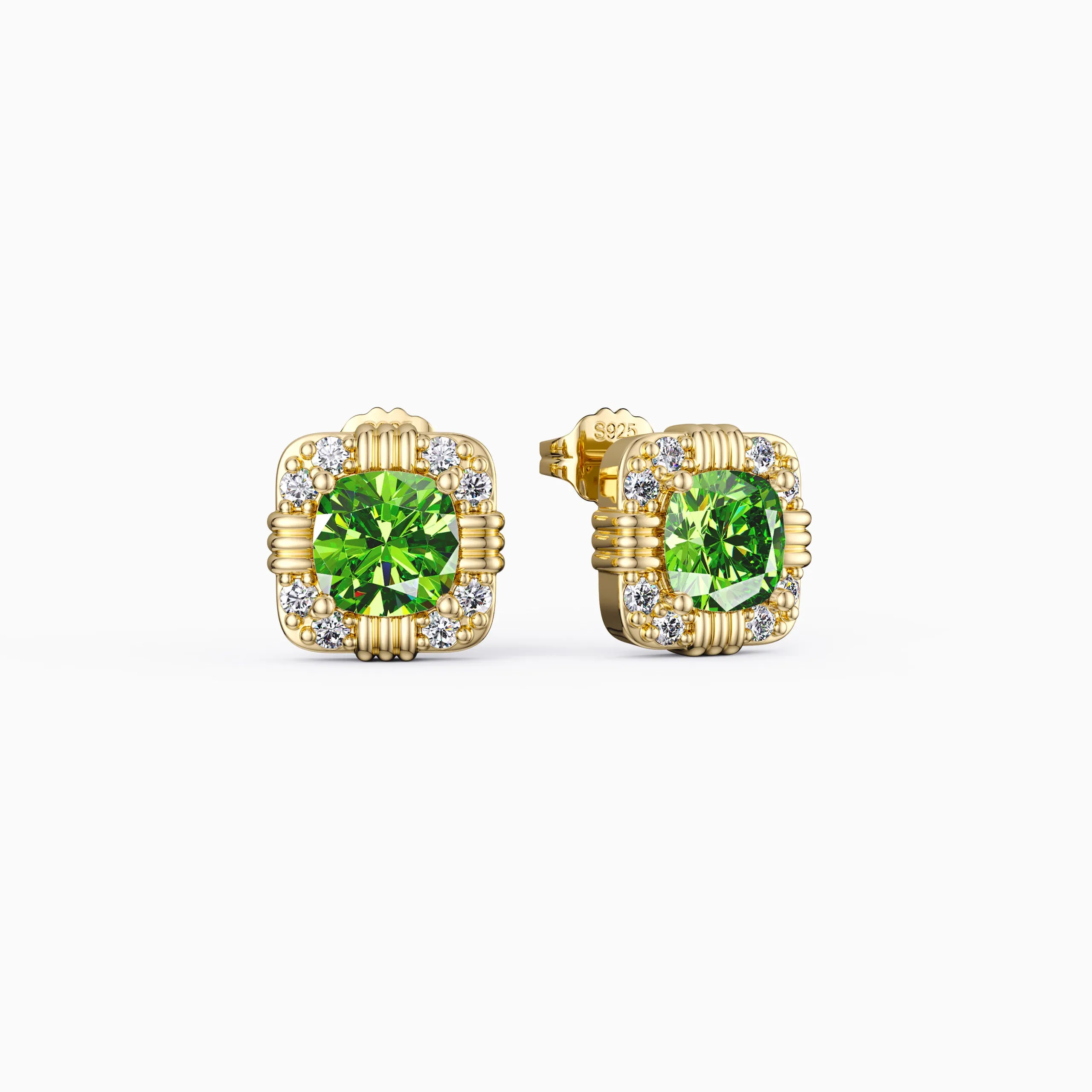 Pavé Solitaire Stud Earrings sold by Vanimy Jewelry product image thumbnail 5